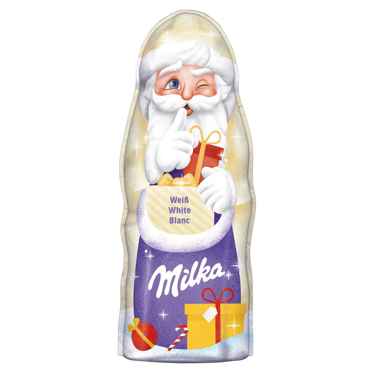 Image of Milka Santa Claus White Chocolate Alpine Milk Chocolate 90g