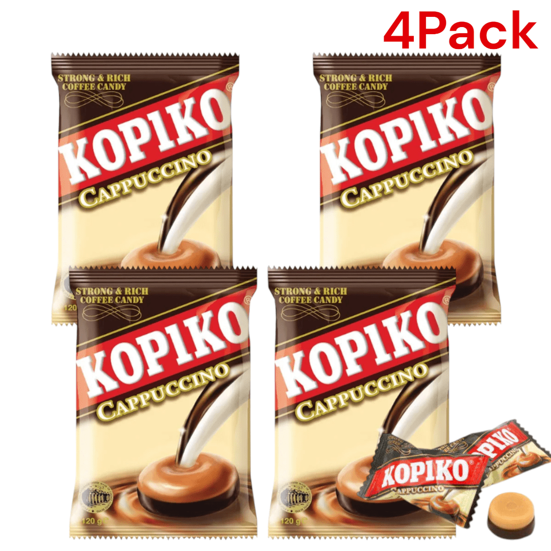 4 Packs Of Kopiko Cappuccino Coffee Bonbons 4x120g | Delicious Coffee Snack | Sweet Treats Stock | Sweets | Christmas