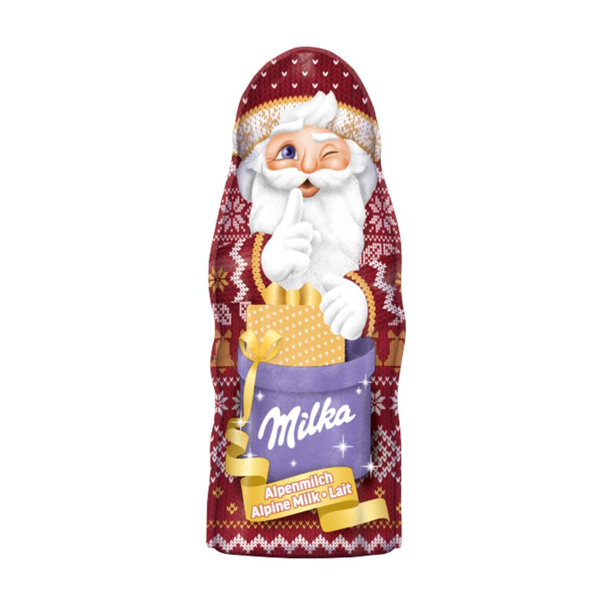 Image of Milka Santa Claus Alpine Milk In Beautiful Design Edition, 45g