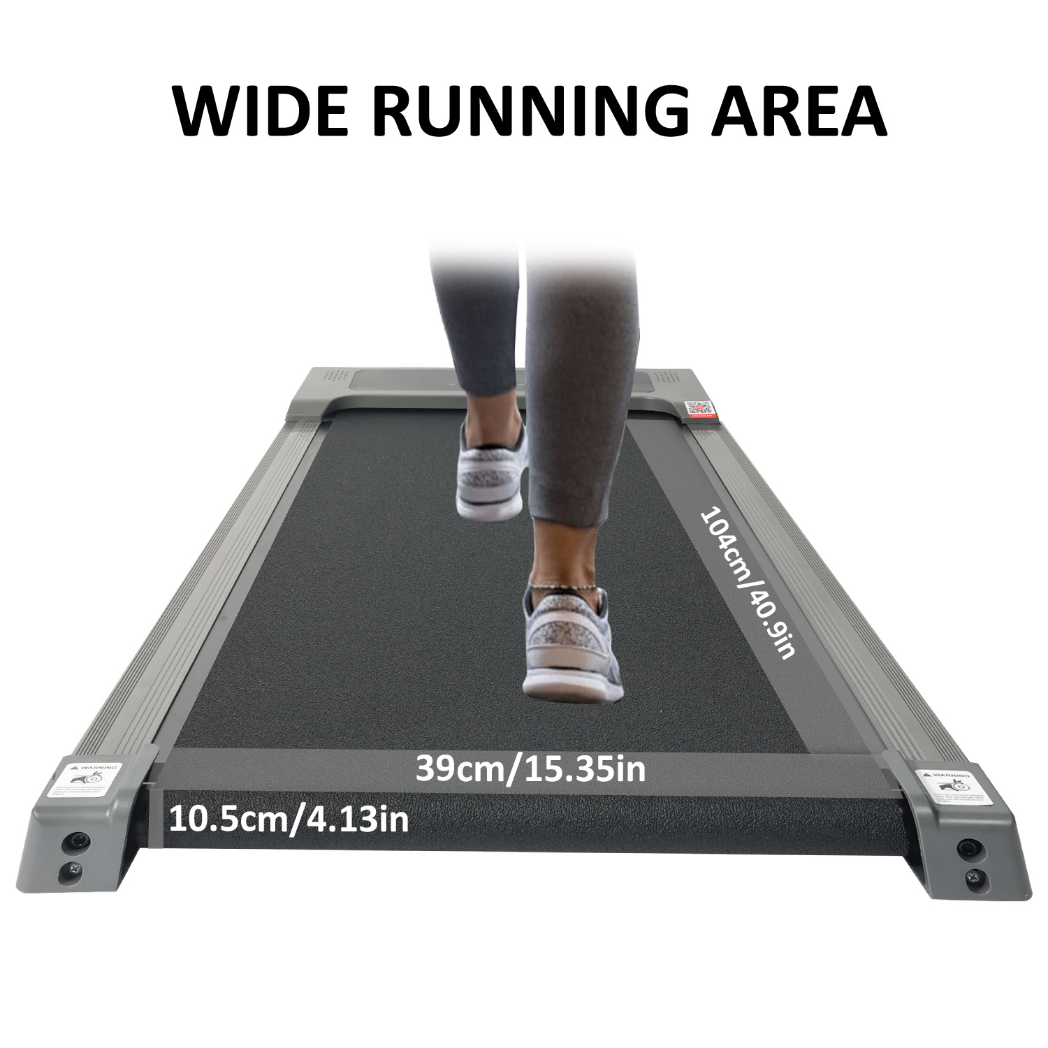 Treadmill with Incline App Remote Control Bluetooth Speaker Walking Running Pad Under Desk Machine