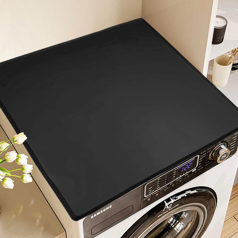 TEMU Washing Machine Cover, Non-slip, 50 X 60 Cm, Black Washing Machine Cover, Universal Washing Machine Cover, Washing Machine Cover, Quick-dry
