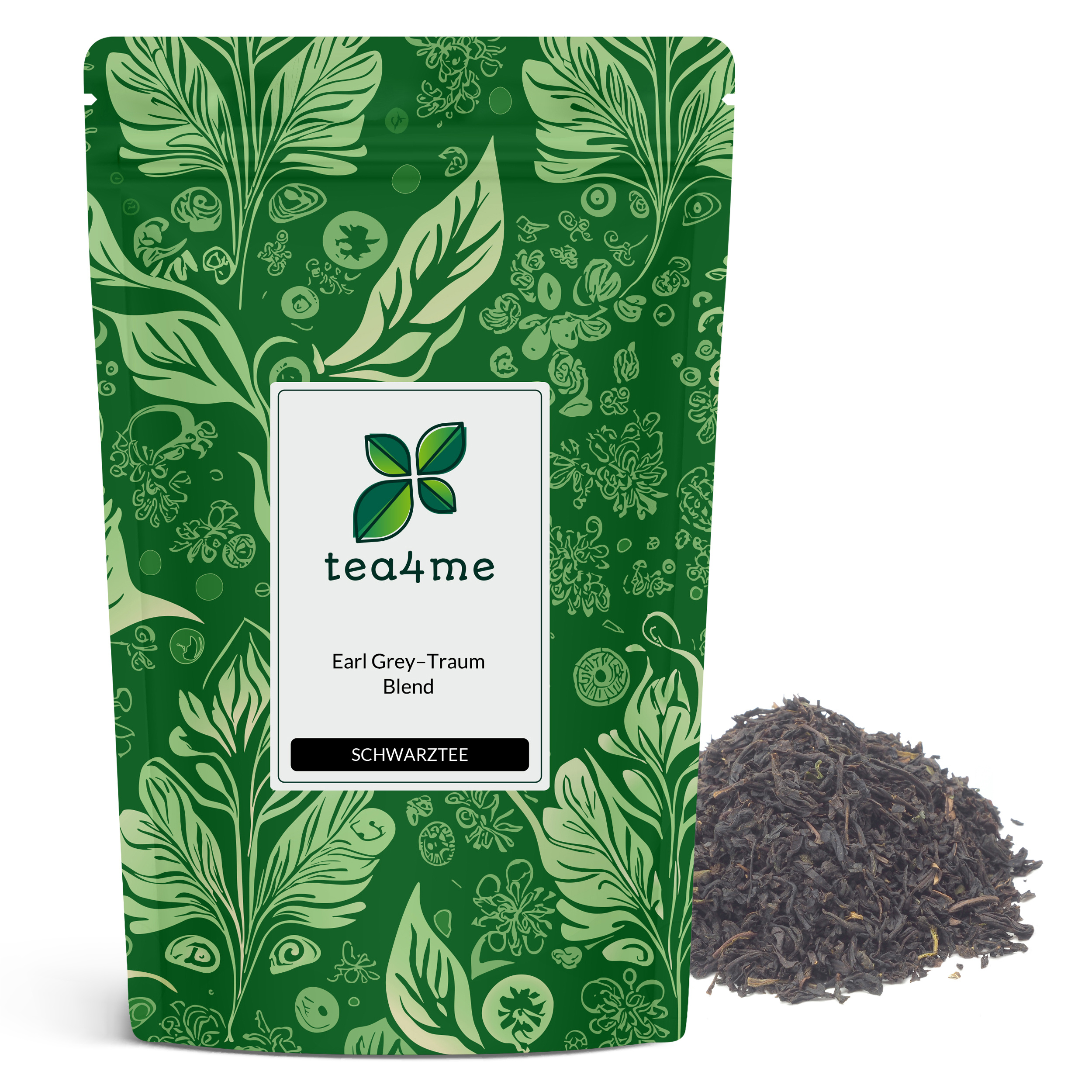 Image of Tea4me Earl Grey Dream Black Tea With Bergamot Flavor | 100g Tea | Aromatic, Bergamot-citrus Scented, Deep Golden Cup