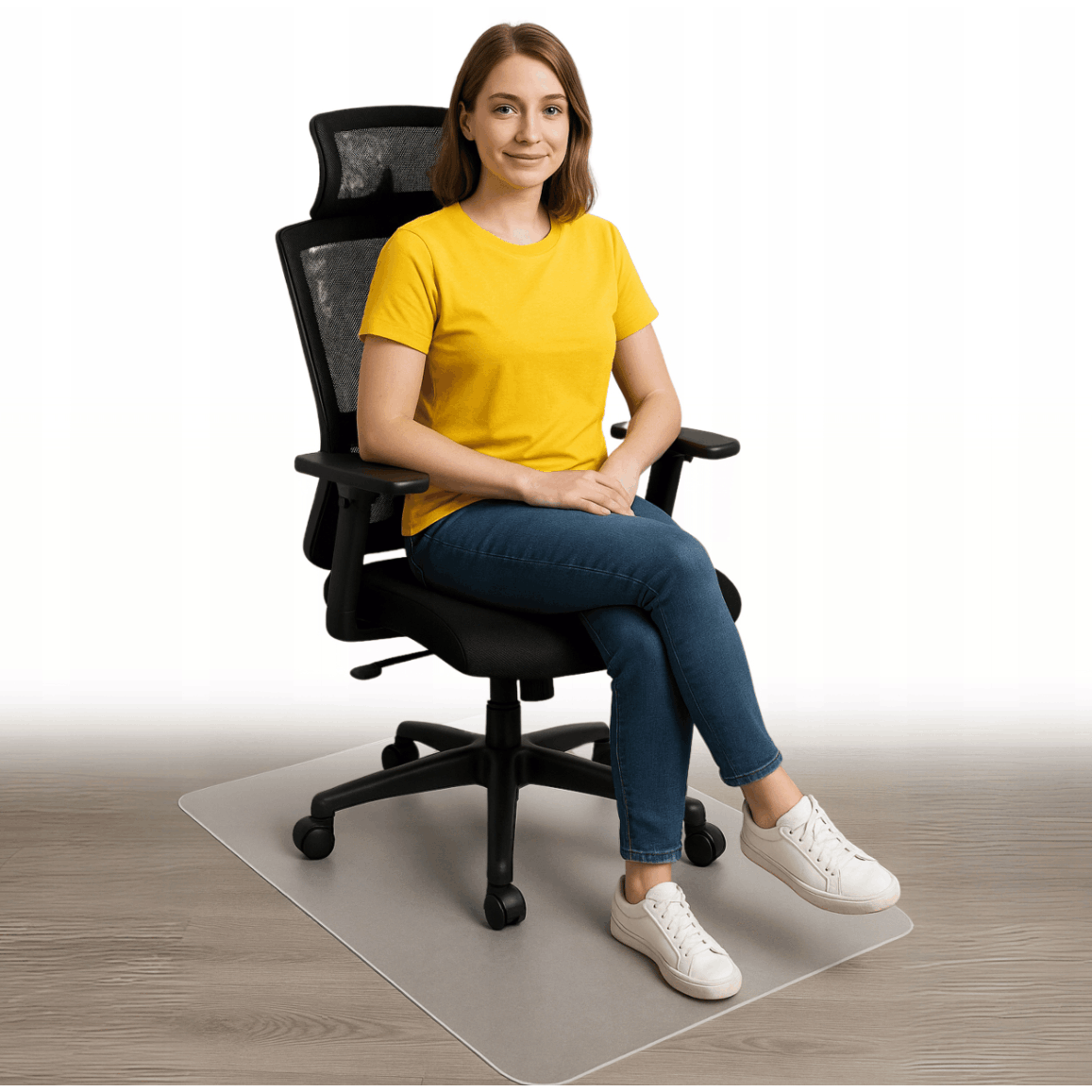 Transparent Large Chair Protective Mat For Office Chair, Desk - 70 X 100 Cm