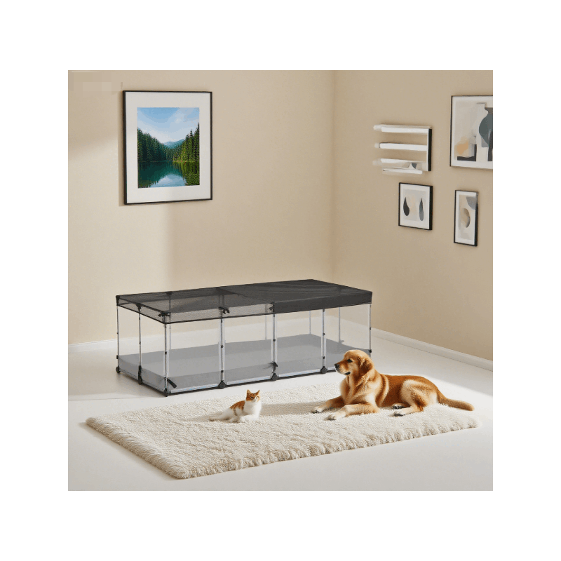 E-shop Tierkäfige, tierkäfige, 144 x 74 cm, durchlässige, durchatmliche panzerung für kleinere körpertiere, kaninchen, meerschweinchen,weiße