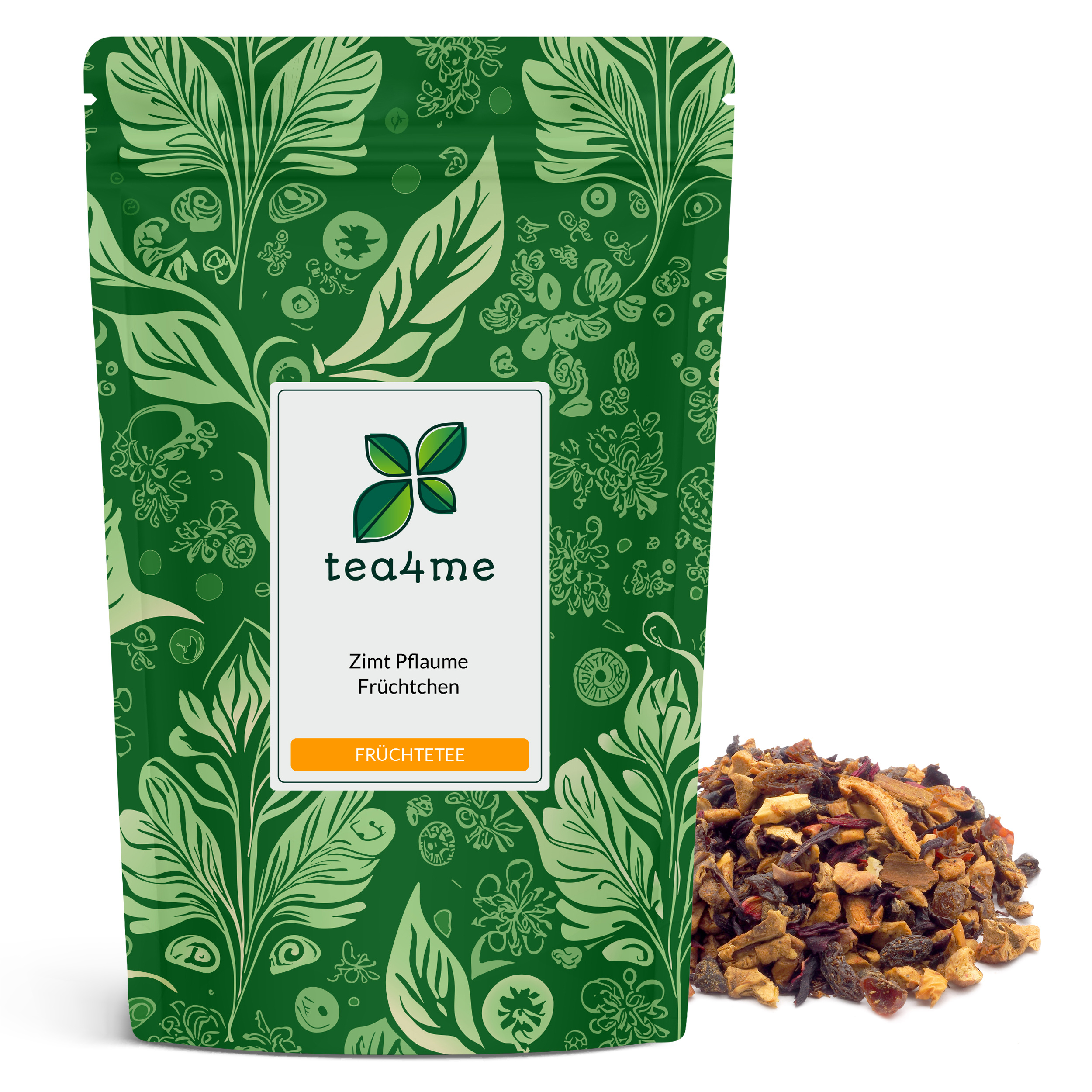 Tea4me Cinnamon-plum Fruity Tea With Cinnamon-plum Flavor | 125g Tea | Cinnamon And Plum In A Cup