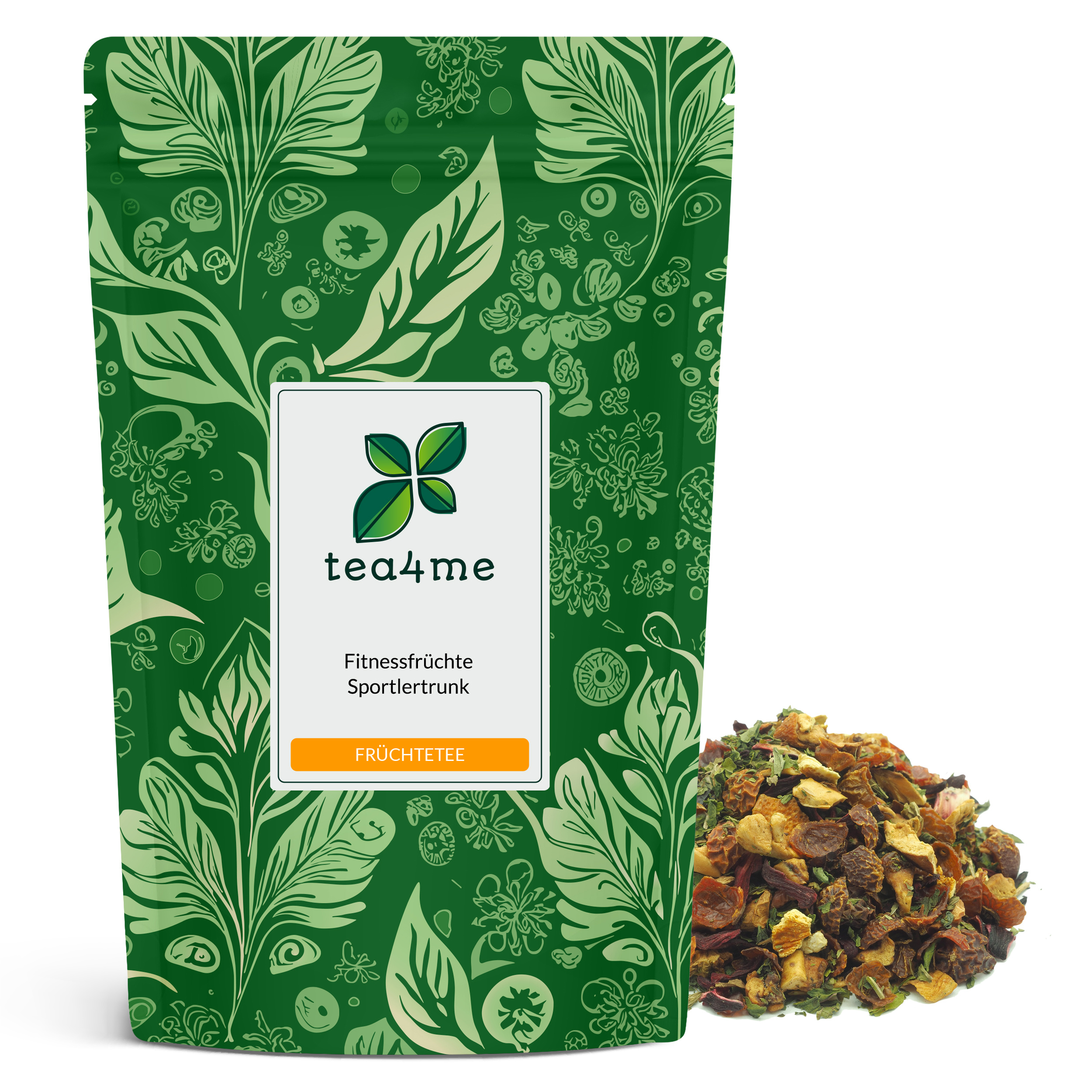Image of Tea4me Fitness Fruit Athlete's Drink Sylt Fruit Tea With Mint-orange Flavor | 100g Tea | Fruit Tea With A Light Mint Flavor