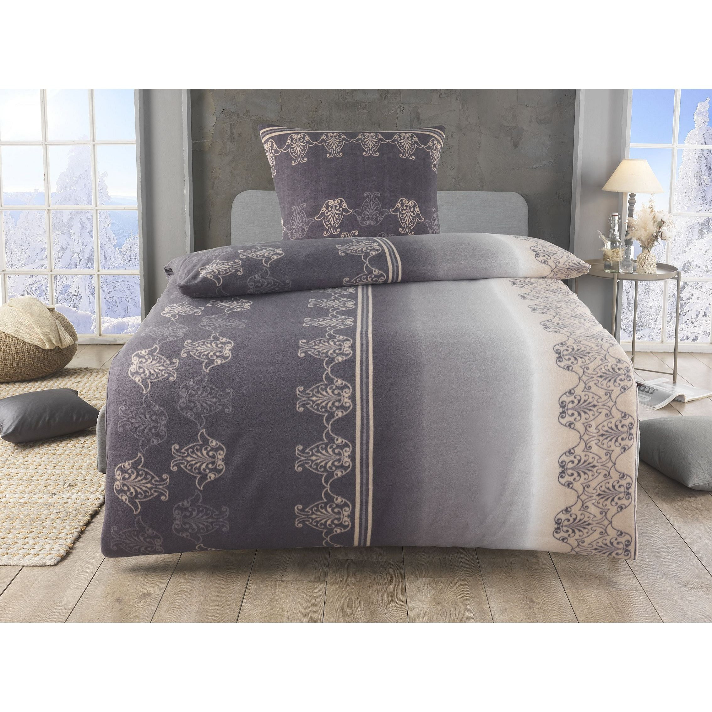 Fleece Bedding 155×220 + 80×80 – & Warm, Thermo Winter Duvet Cover & Pillowcase With Zipper, Washable At 60° C, -friendly – Set