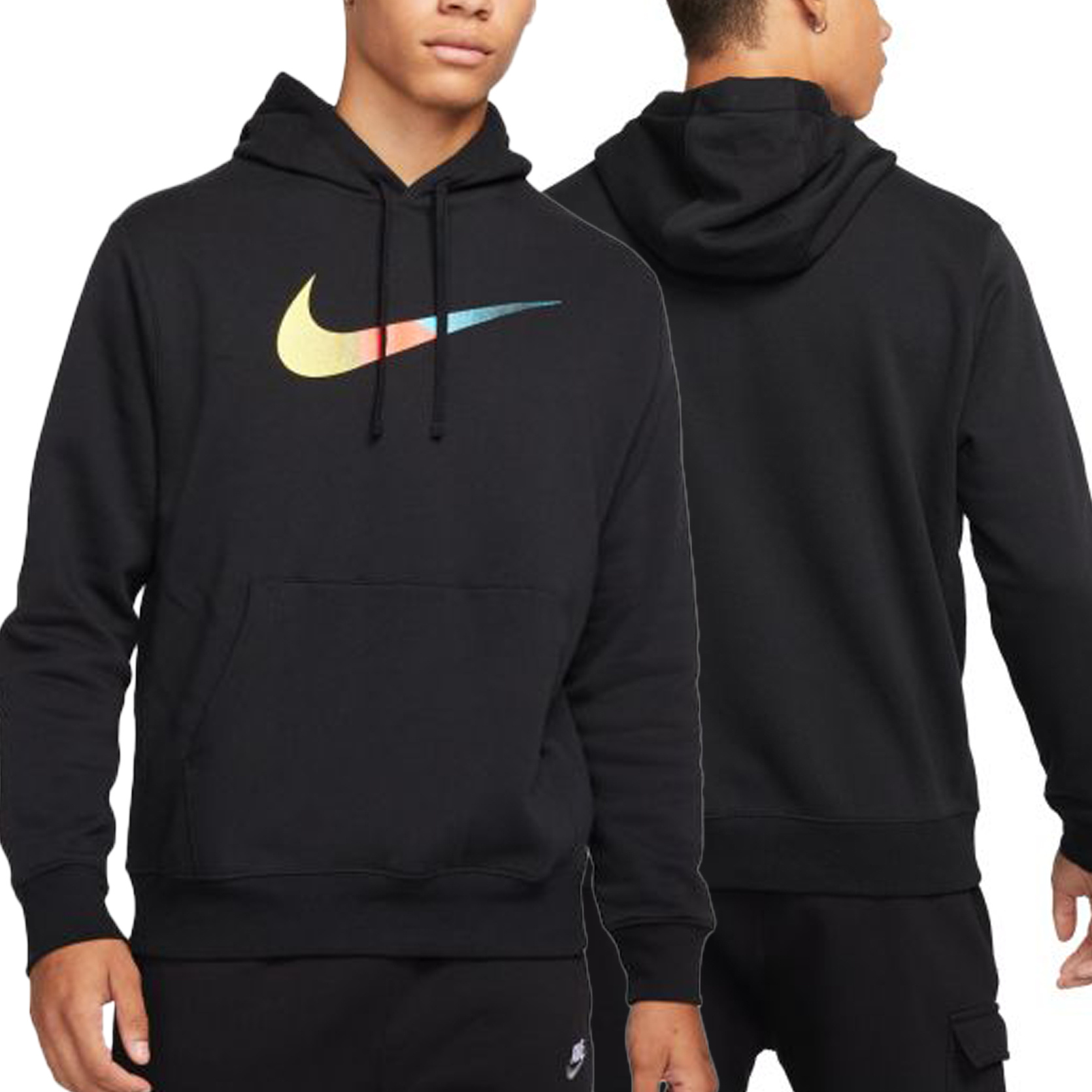 Nike Heren Klassieke Zwarte Sport Trui met Capuchon, Gevoerd, Origineel DM2394-010