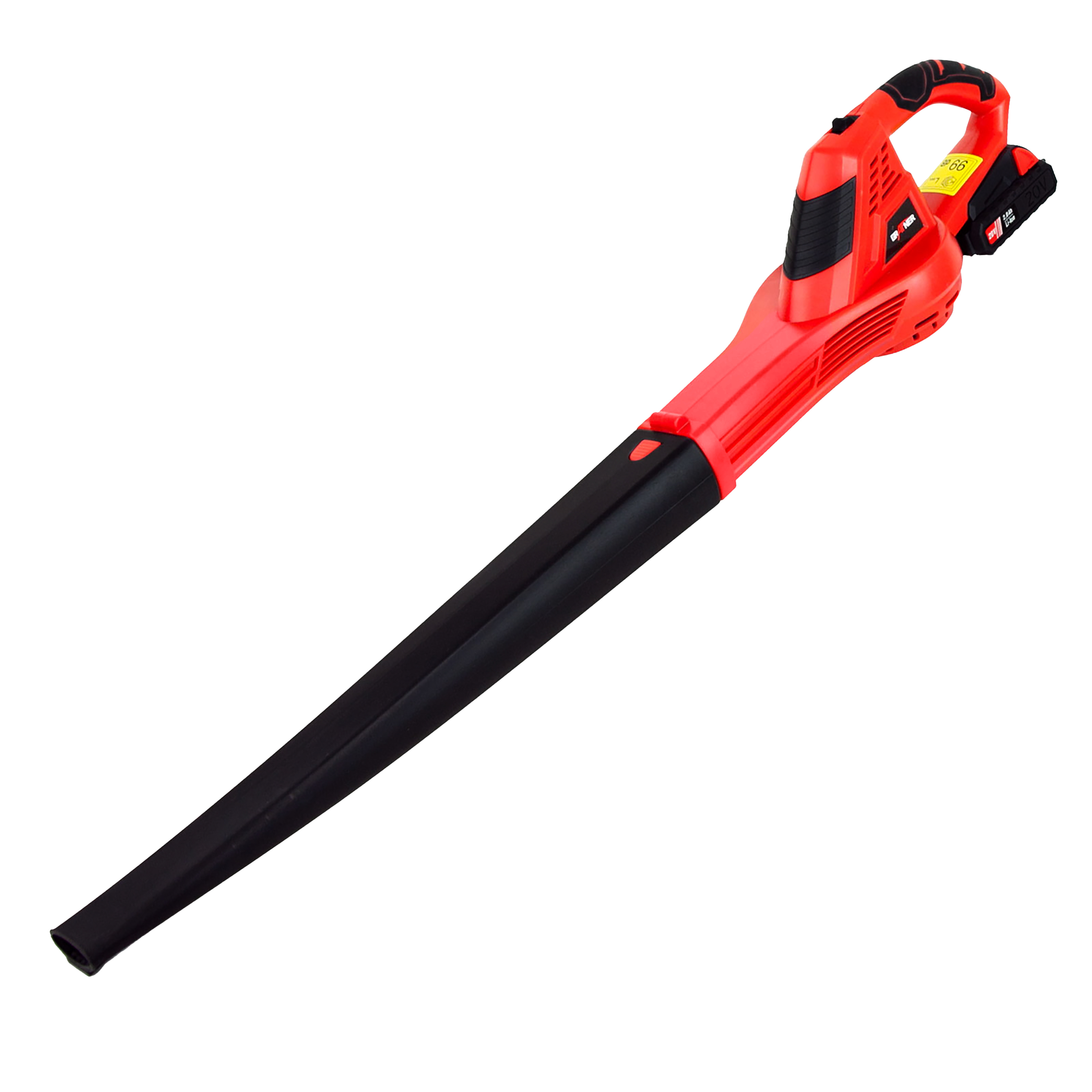 Battery Leaf Blower 20 Volt With Battery And Quick Charger, 200 Km/h Blowing Speed, Anti-vibration Handle, Compact And Handy Design, Powerful Red Leaf Blower Leaf Blower Leaf Vacuum