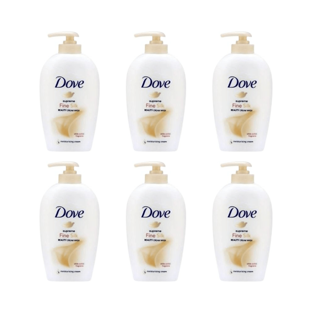 TEMU Pack Of - 6 Dove Hand Wash Fine Silk With Moisturising Cream 250ml