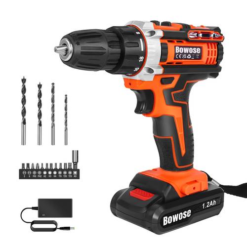 21v battery drill set cordless drill cordless hammer drill with 2 batteries 45nm torque max 25 1 torque 2 gear charger drilling machine with 26pcs of accessories 10mm drill led light carrying for home and garden
