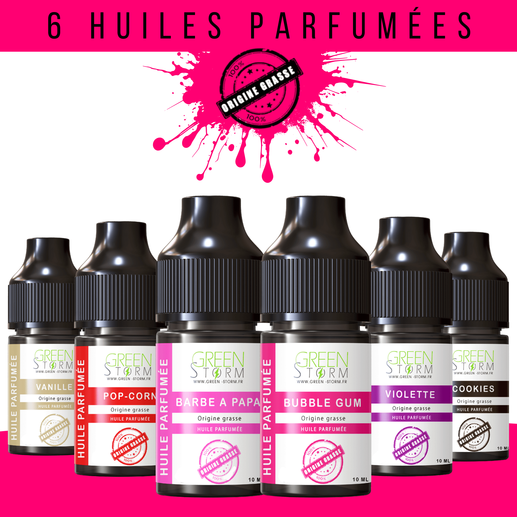 TEMU Coffret 6 huiles parfumées 10 ml: Popcorn, Bubble Gum, Cookie, Barbe à Papa, Violette, Vanille – , Cosmétiques, Bain