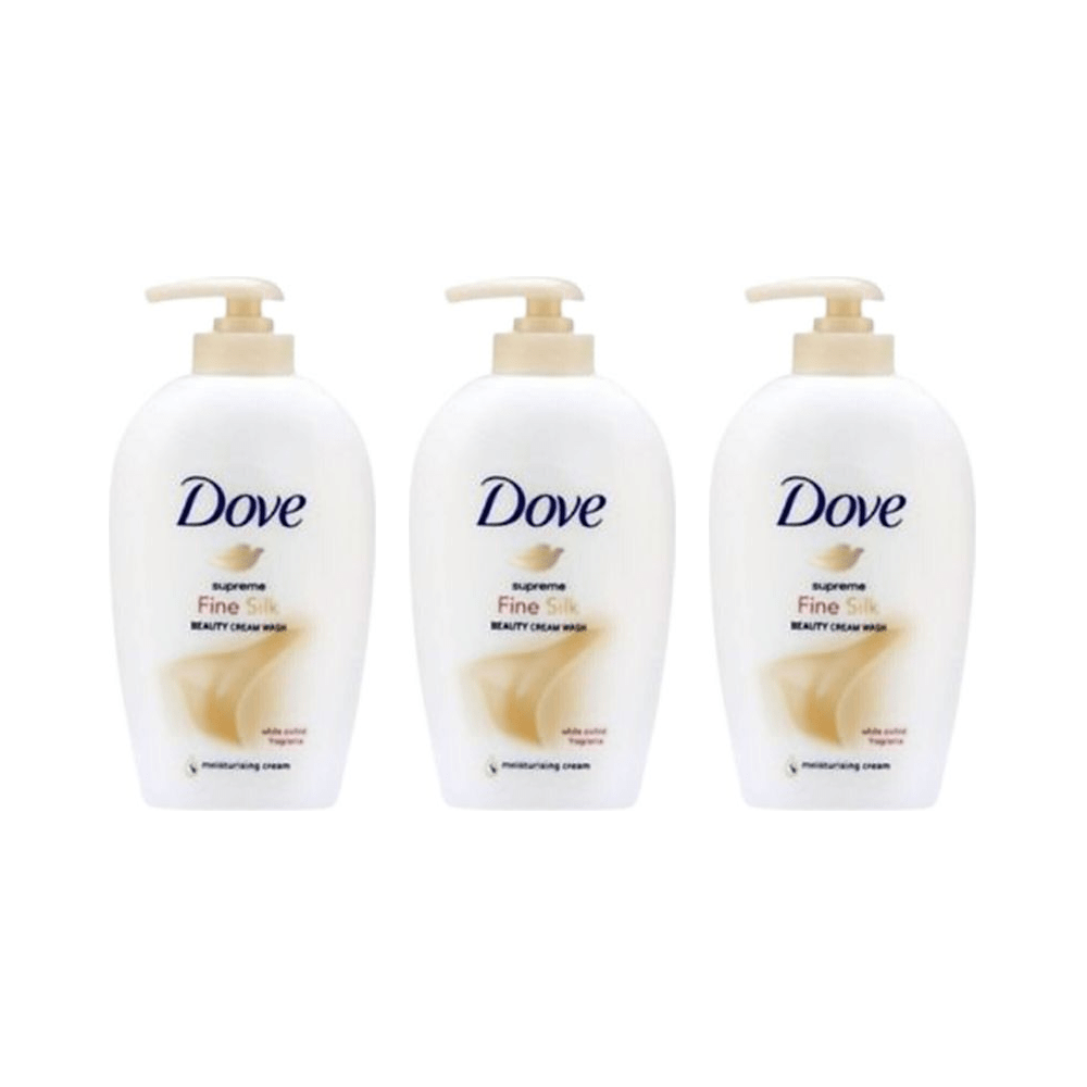 TEMU Pack Of - 3 Dove Hand Wash Fine Silk With Moisturising Cream 250ml
