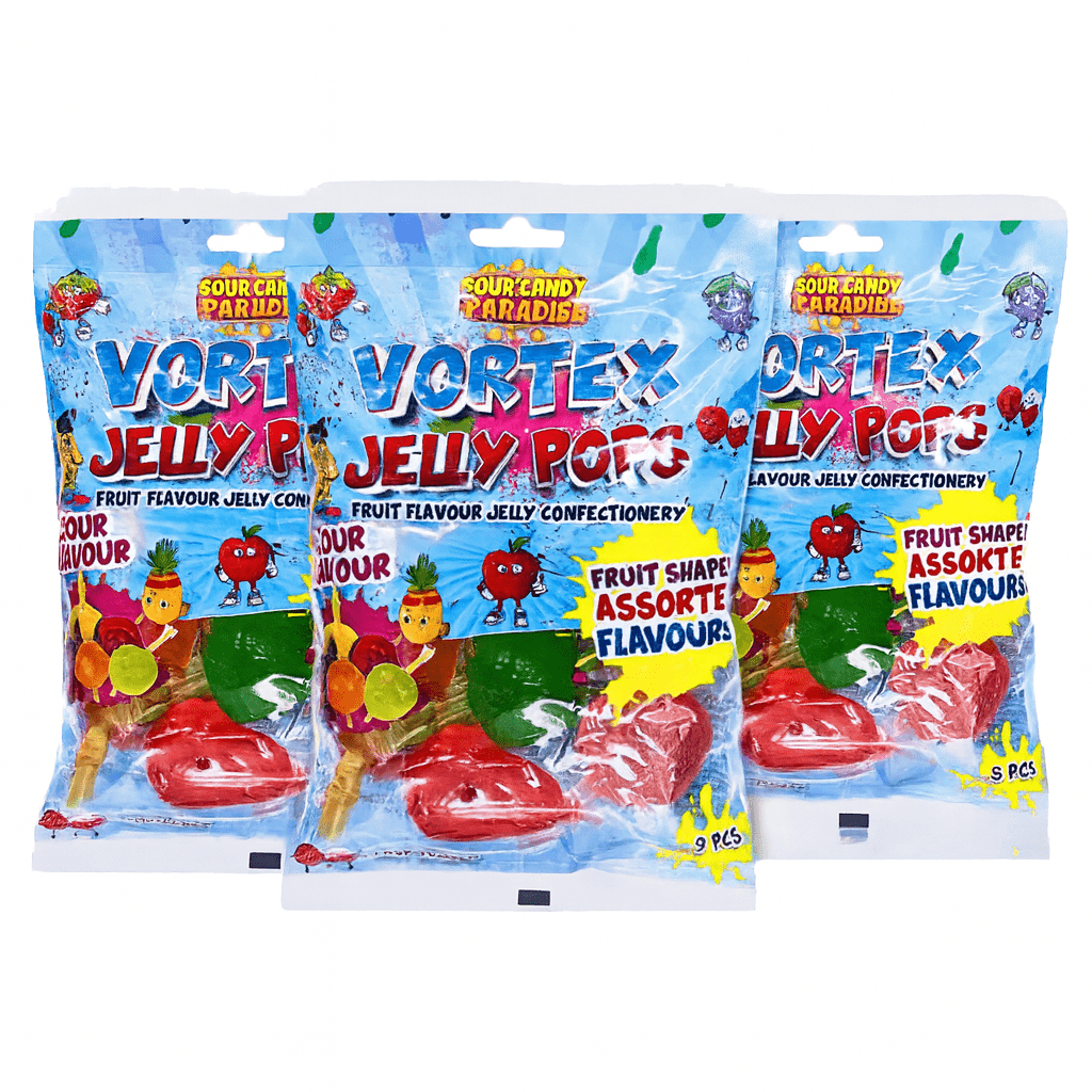 TEMU Sour Candy Paradise Vortex Jelly Pops Sour Flavour 315g / 3x Sour Candy Paradise Vortex Jelly Pops Sour Flavour 315g / 3Stk Sour Candy Paradise
