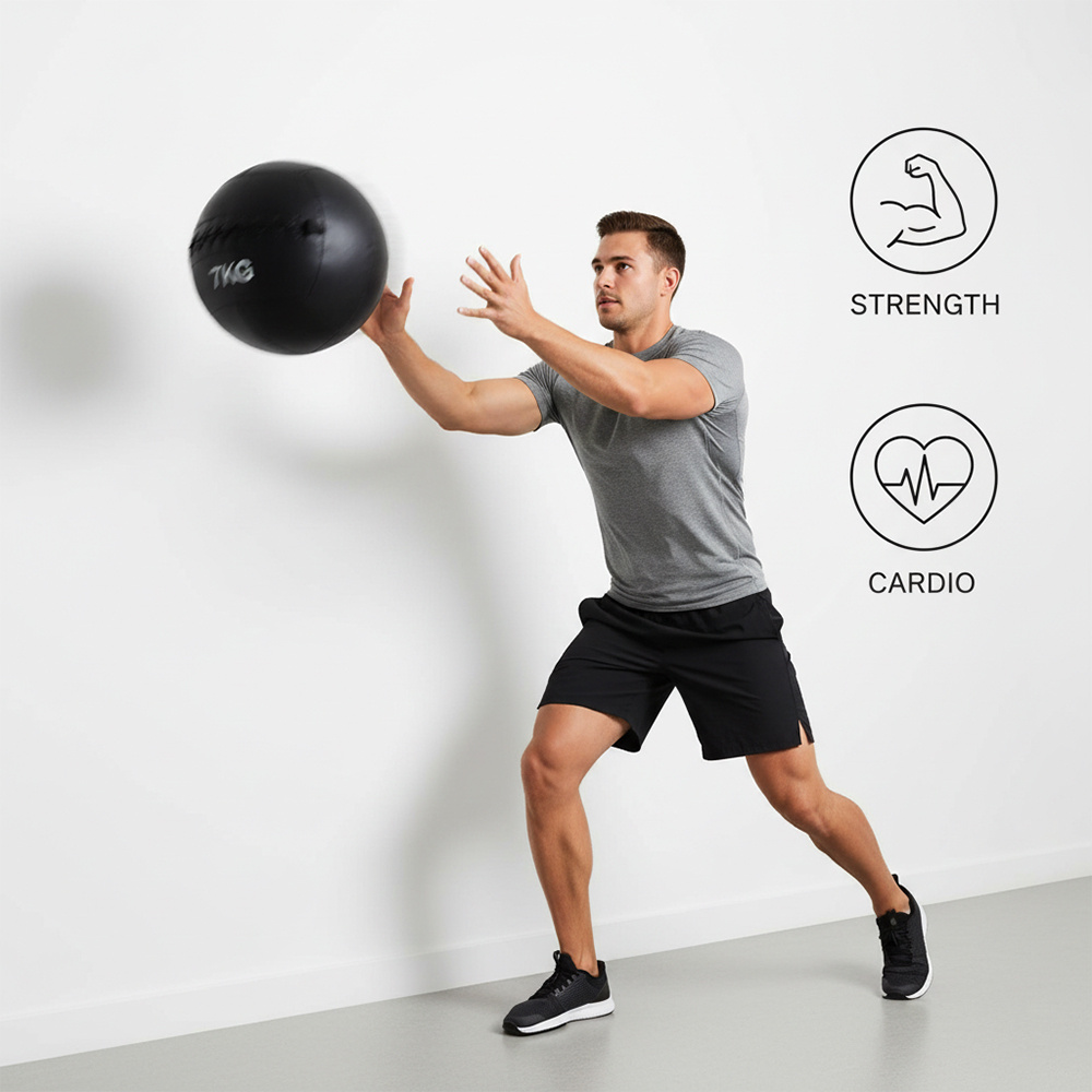 9+10kg Wall Ball Set for Strength, HIIT & Functional Training