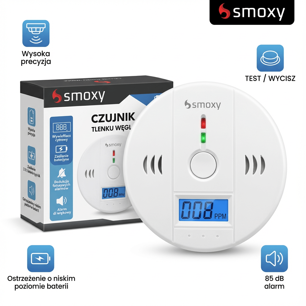 TEMU Certified Carbon Sensor, Carbon Detector, Detector, Long- Device Life, Mini Carbon Detector, Digital Display, Battery-powered, Warning, 85db,