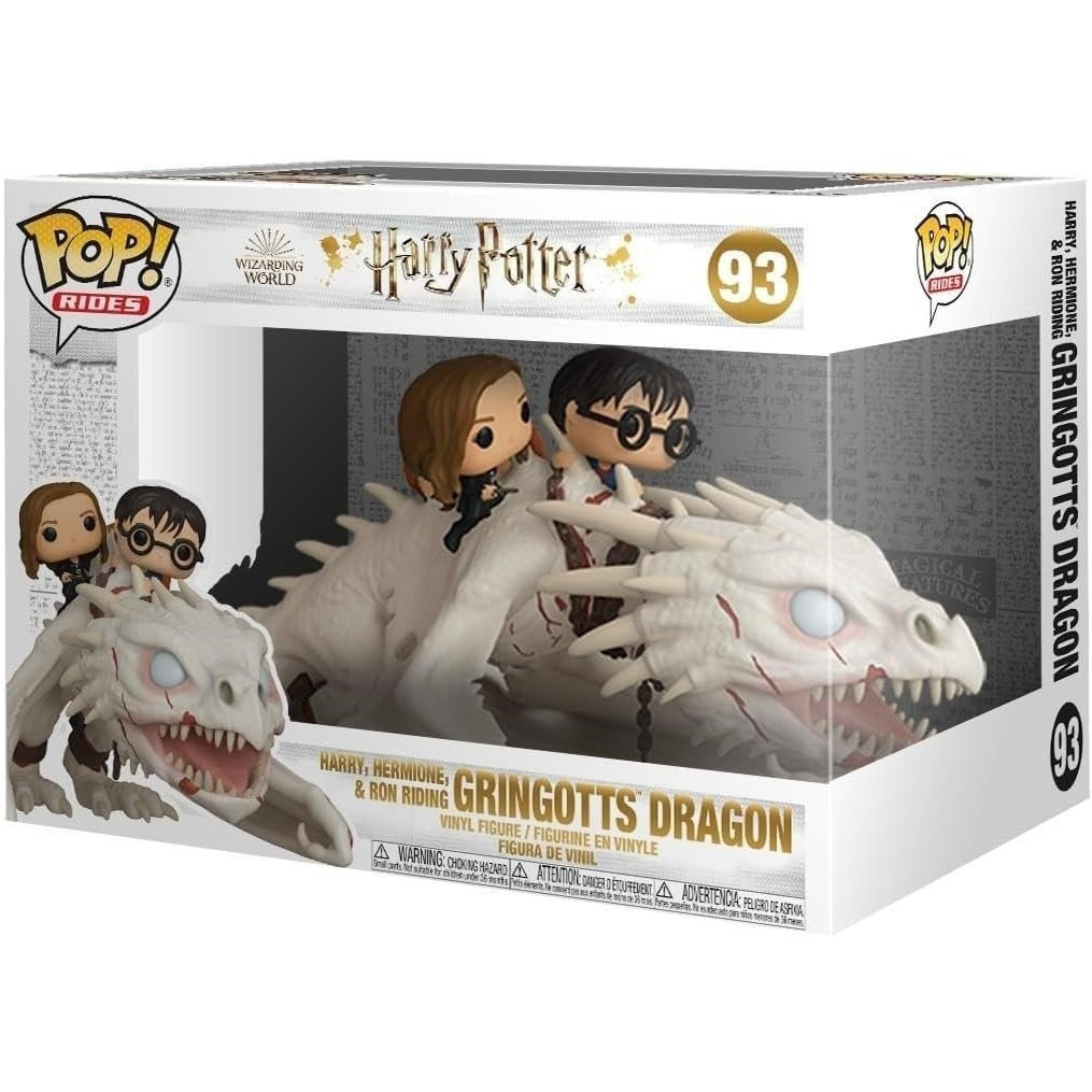 Funko Pop! Ride: Dragón con Harry, Ron y Hermione - Harry Potter