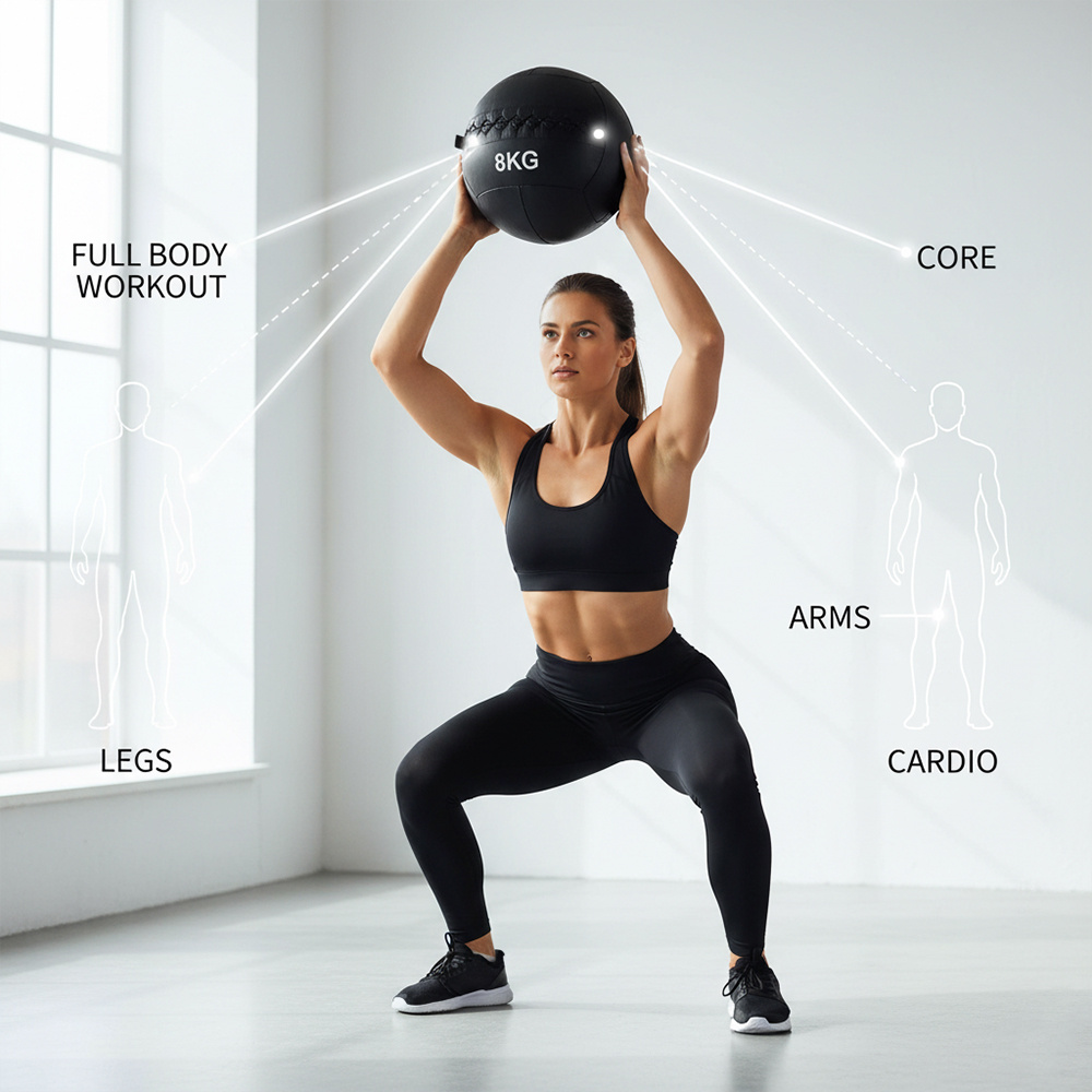 9+10kg Wall Ball Set for Strength, HIIT & Functional Training