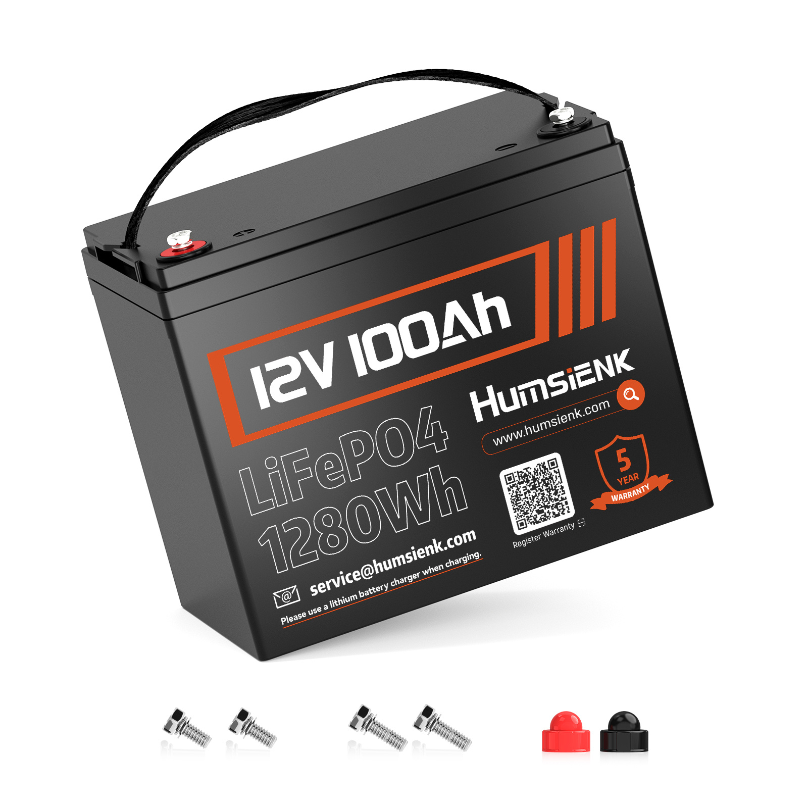 E-shop 12V 100Ah Lithium-Eisenphosphat-Akku, Tiefzyklus, integriertes 100A BMS, 1280Wh Energie, 15000+ Lebensdauer, geeignet für Wohnmobile,