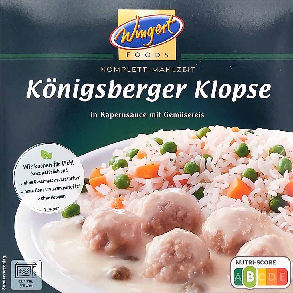 Image of Wingert Ready Meal Königsberger Meatballs In Caper Sauce With Vegetable Rice 6x 400g