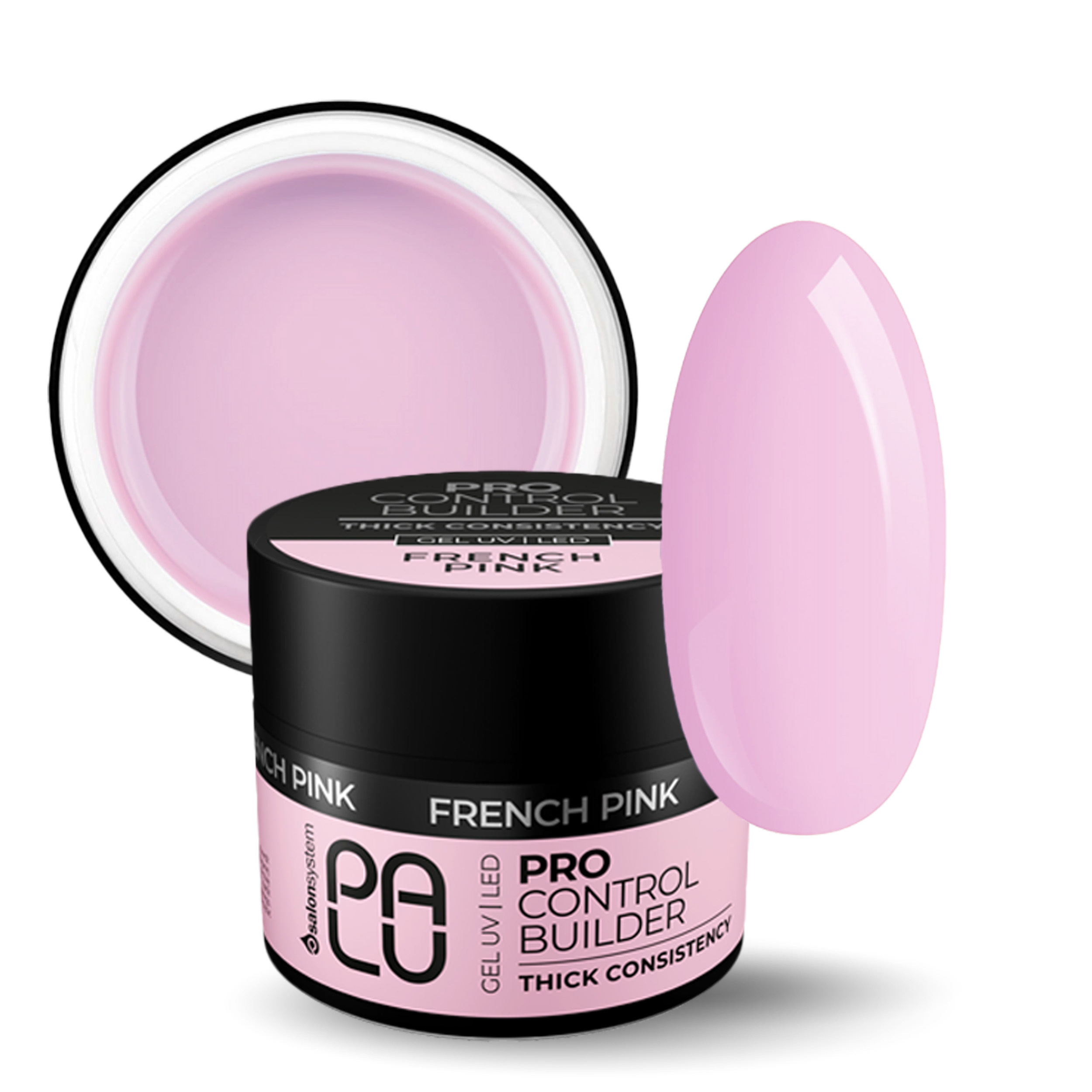 Palu Building Gel Pro Control Builder 45g Pink Shade, Perfect For French Styling.