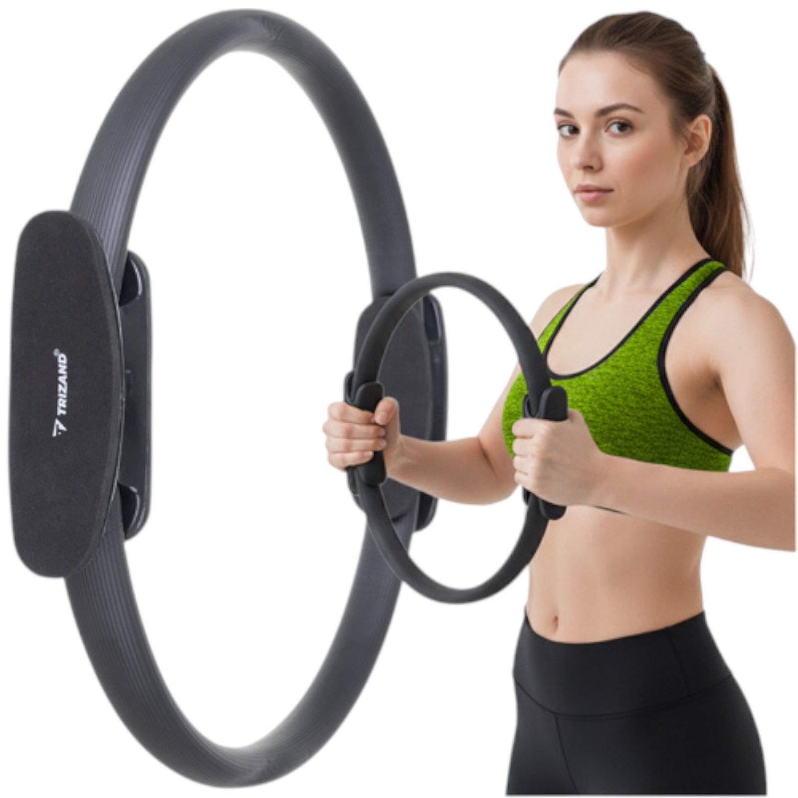 TEMU Pilates Exercise Ring 38cm Yoga Fitness Training Hoop Ring Ergonomic Handles Durable Construction Lightweight And Compact Gift