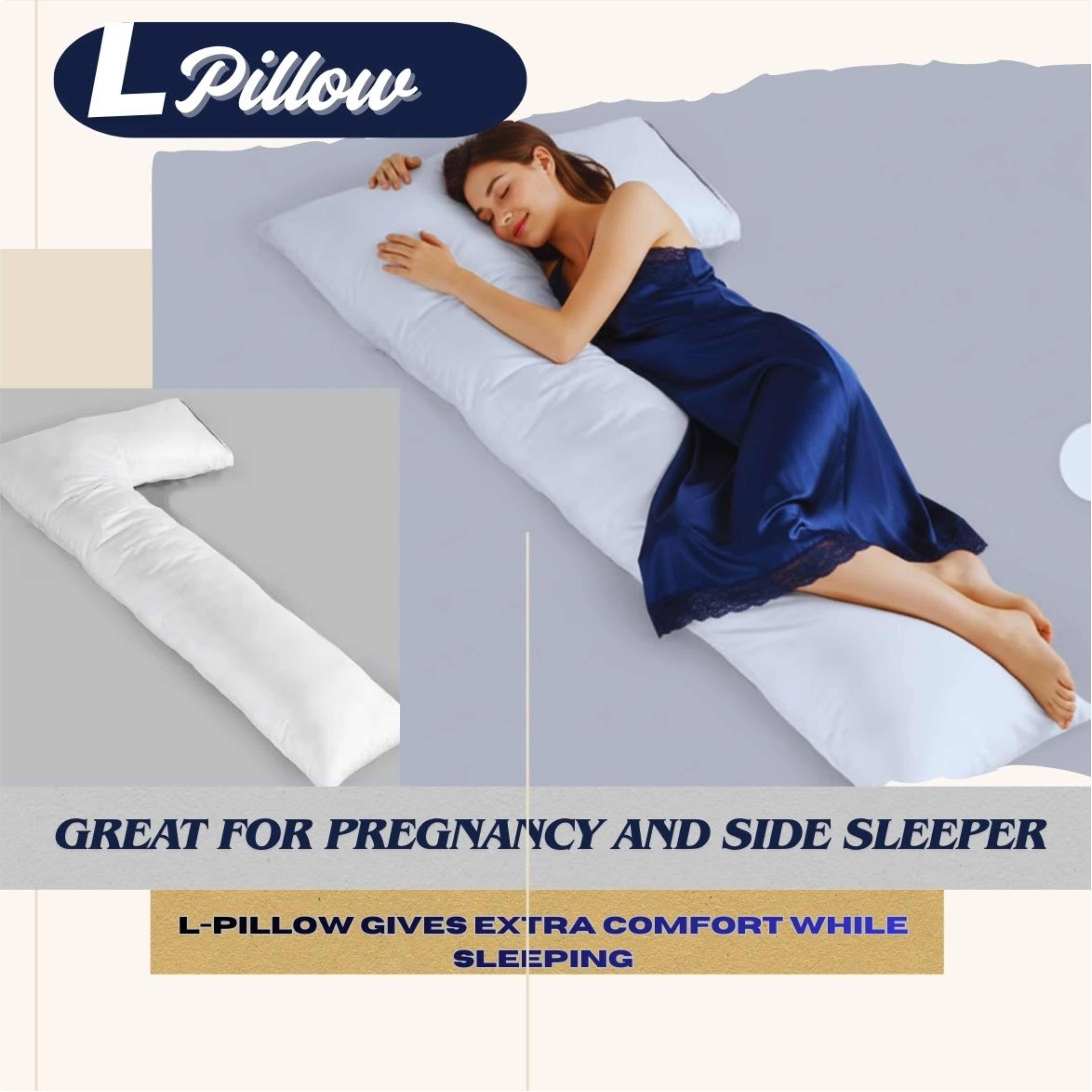 l shaped pillow pregnancy maternity orthopaedic full body neck support cushion