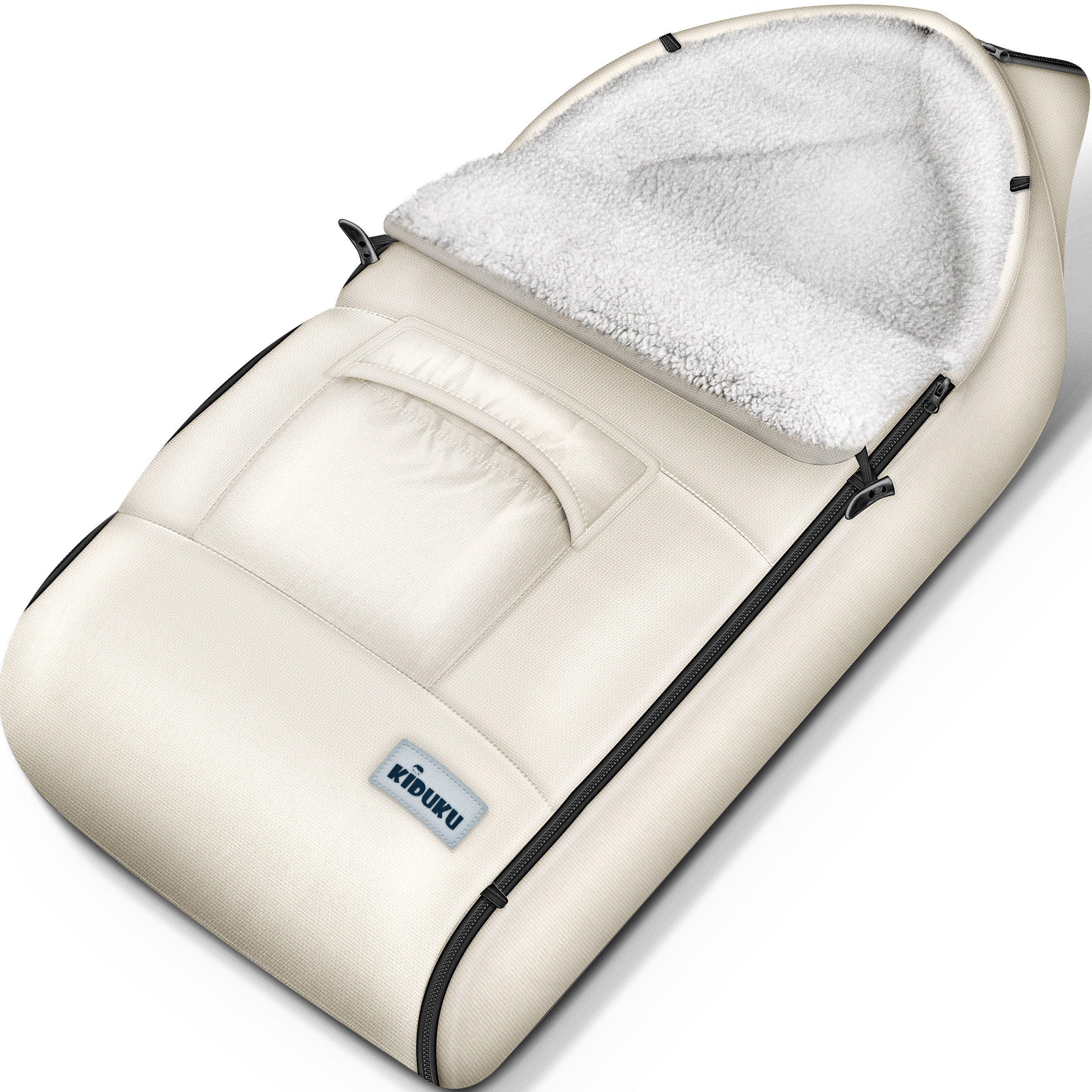 ® Cubrepiernas de invierno para cochecito, buggy y jogger - Cubrepiernas lavable para bebé | Calentador de pies de invierno para silla de auto infantil con cremallera y bolsillo