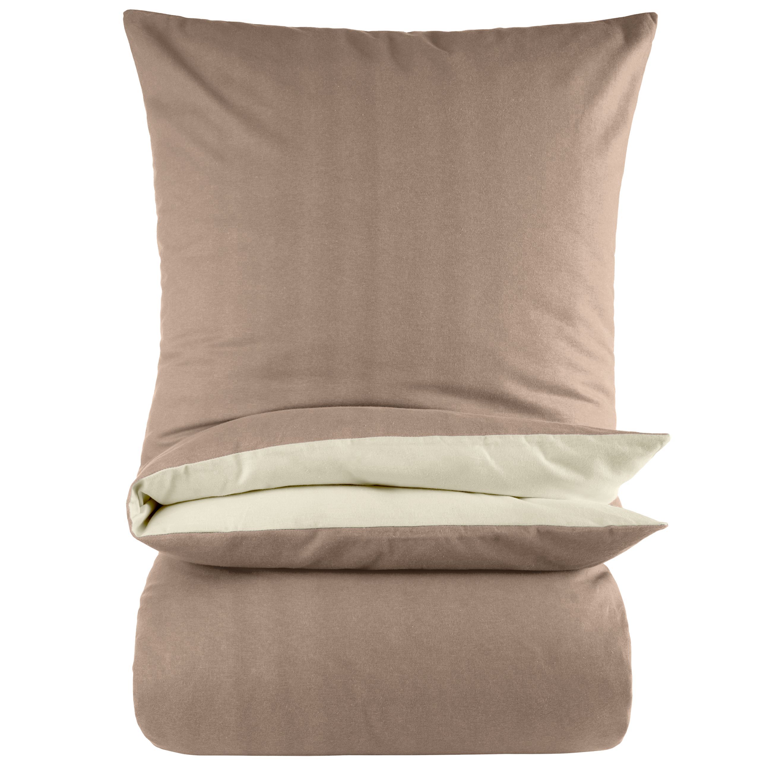 Fine-biber Bedding Set 135x200 2pcs - 1x Duvet Cover + 1x Pillowcase - Flannel Bedding - Zipper - Warm Fluffy And Cozy - Modern Designs