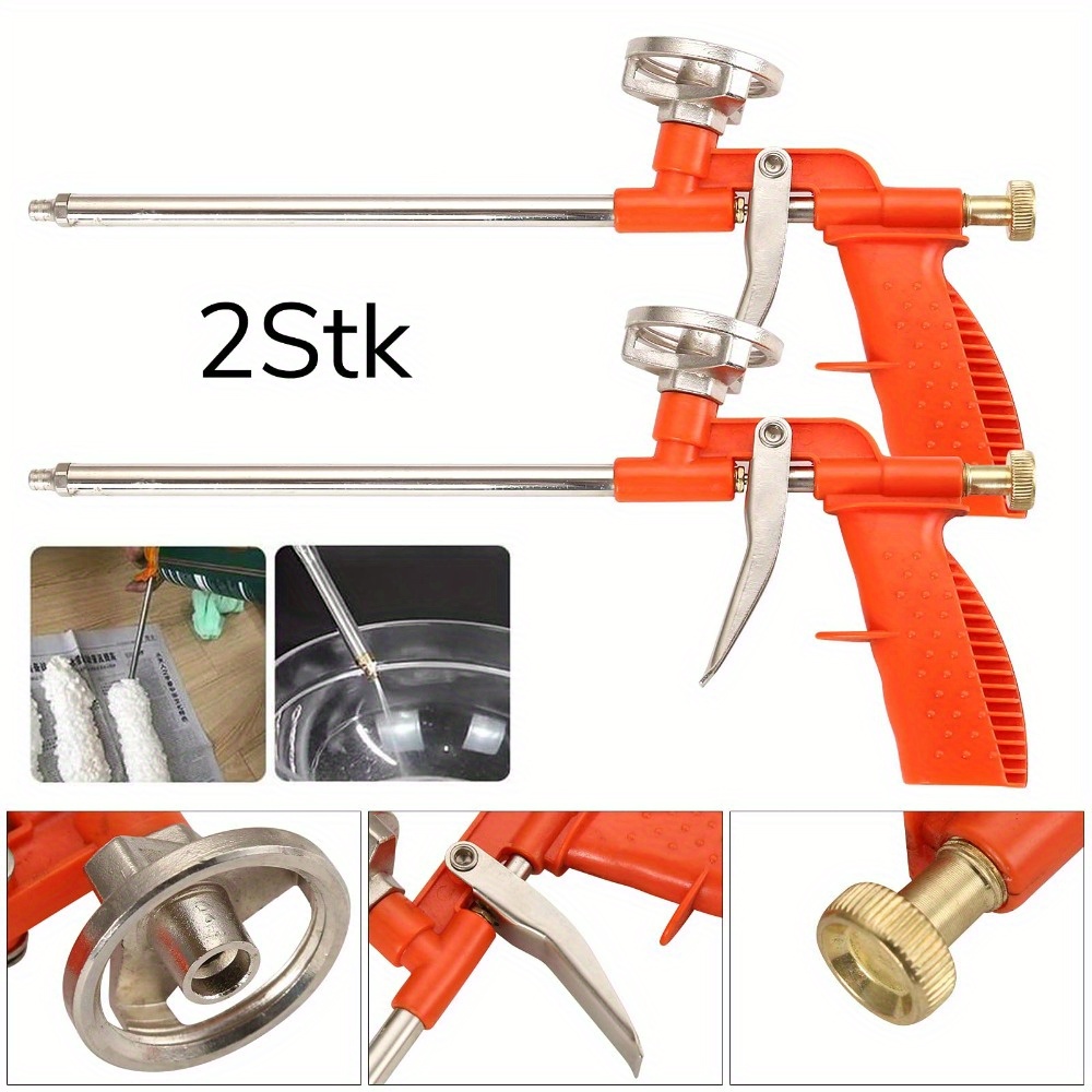 2pcs Of Pu Foam Spray With Coating - Assembly Foam, Easy To Foam, Precision Sealant Applicator For Efficient Diy Work, For Air Conditioning Systems, Doors And Windows.