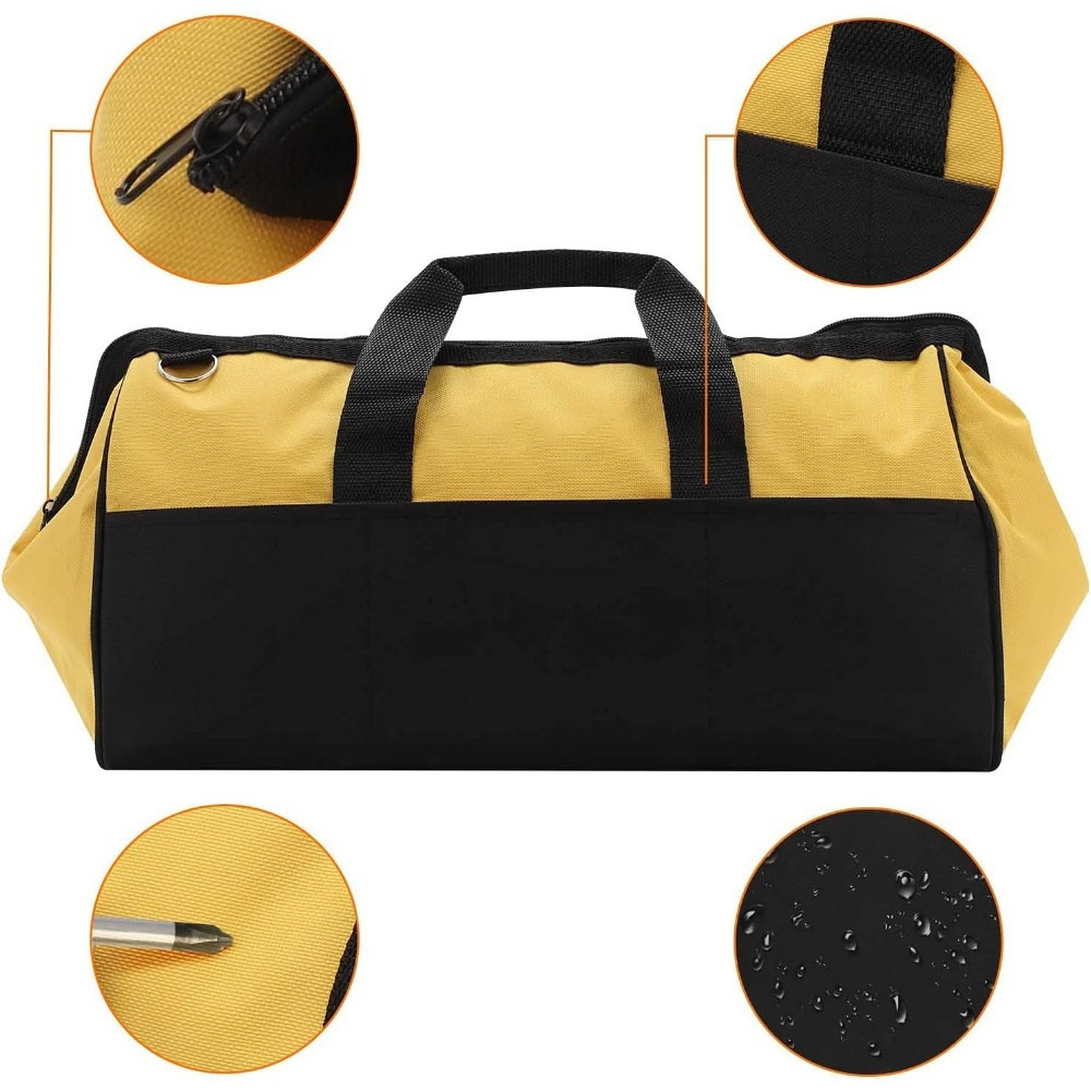 High-performance Tool Bag With Wide Opening For Tool Storage, Carrier, And Organizer, Tool Bag For Men, Tool Bag With Wide Opening And Inner Pockets