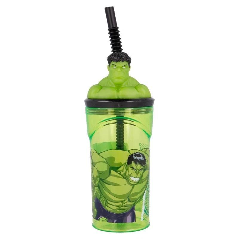 TEMU 3d Figurine 360ml Bottle & Expandable Straw