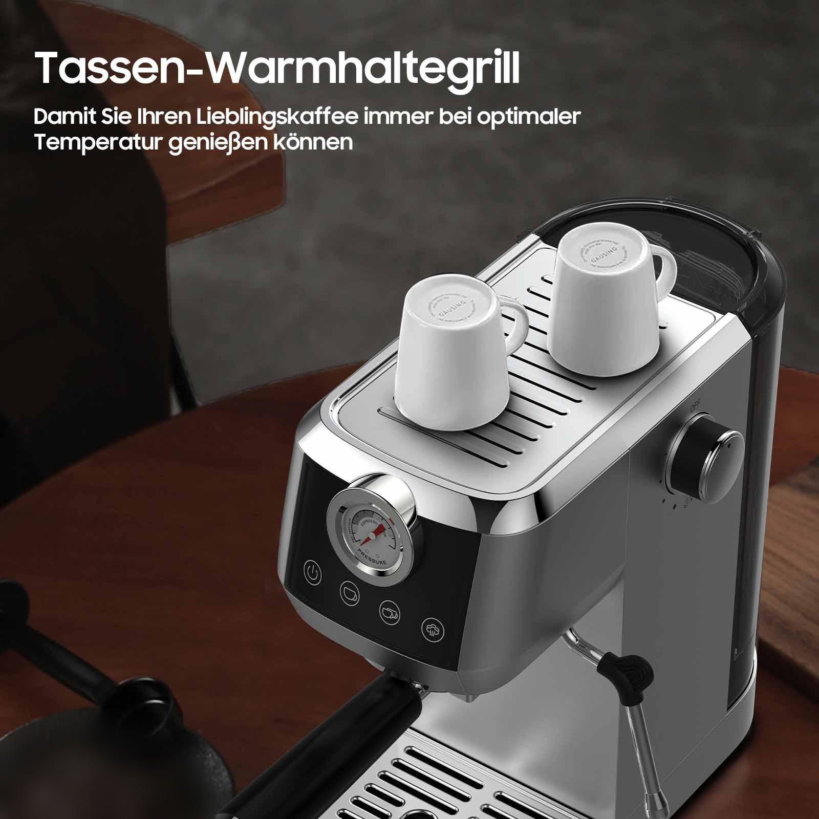 Espressomachine CM1665B met Italiaanse pomp van 20 bar