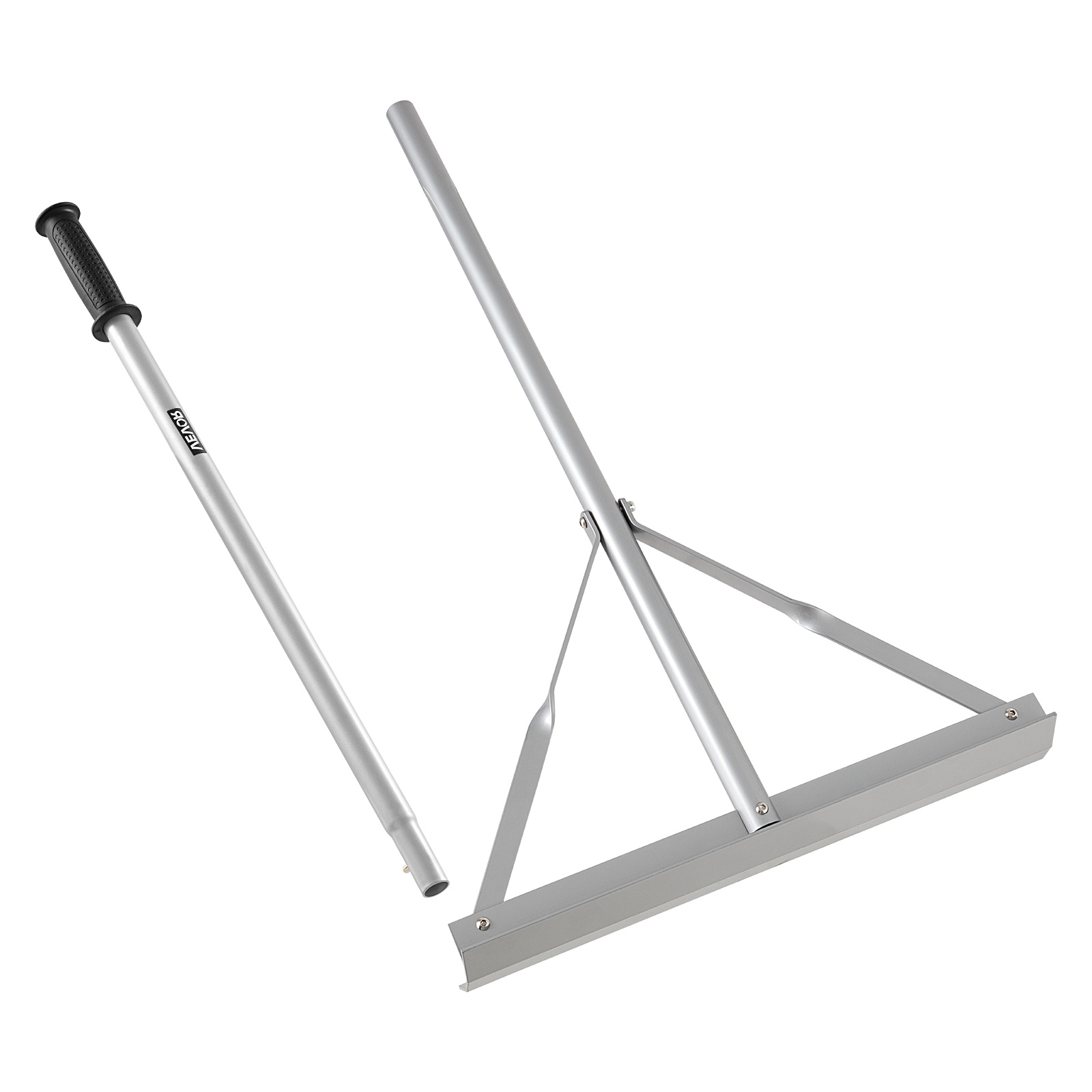Image of Vevor Landscape Rake, 1510 Mm Handle 508 Mm Wide Head, Large Heavy Duty Aluminum Landscaping Level, Asphalt Rake Tool For Asphalt & Land Leveling, Concrete Paving, Sand Flattening, No Teeth