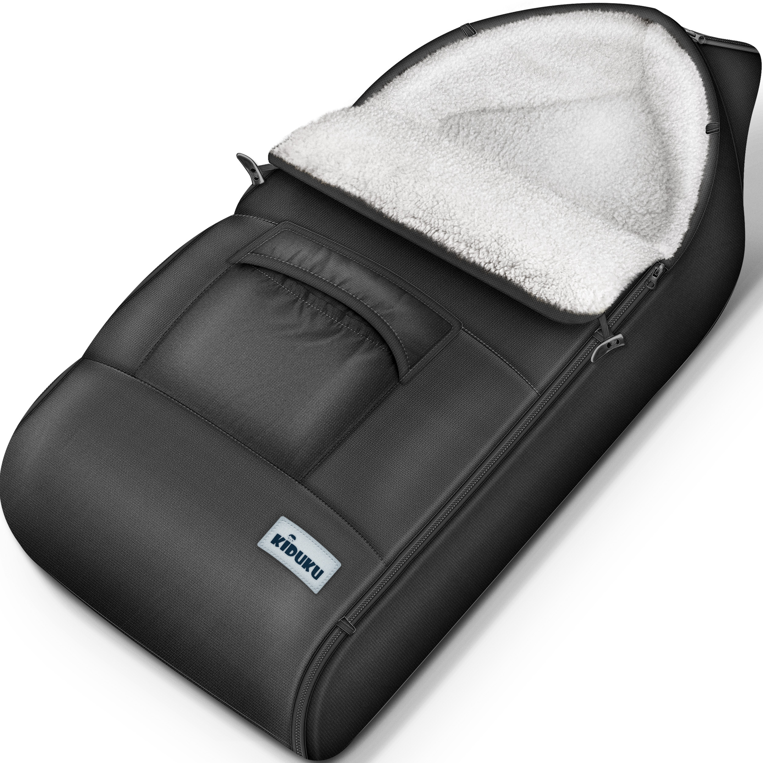 E-shop ® Winterfußsack für Kinderwagen Buggy Jogger - Babyfußsack waschbar | Fußsack Babyschale Winterfußwärmer mit Reißverschluss & Tasche