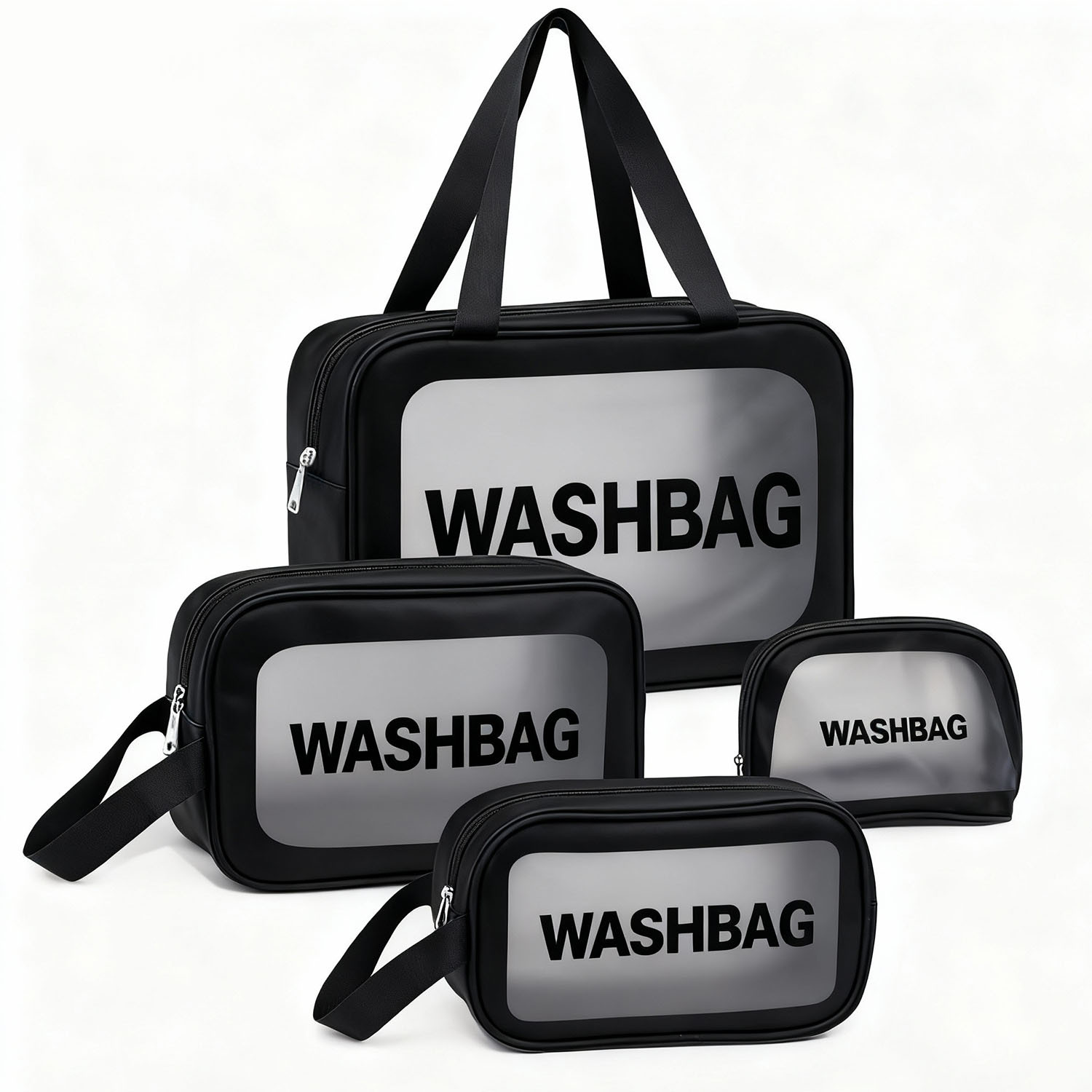 TEMU 4pcs Clear Travel Toiletries Bag For Women, Travel Toiletry Bags Bag For Toiletries, Pvc Waterproof Makeup Bag For Women And Girls