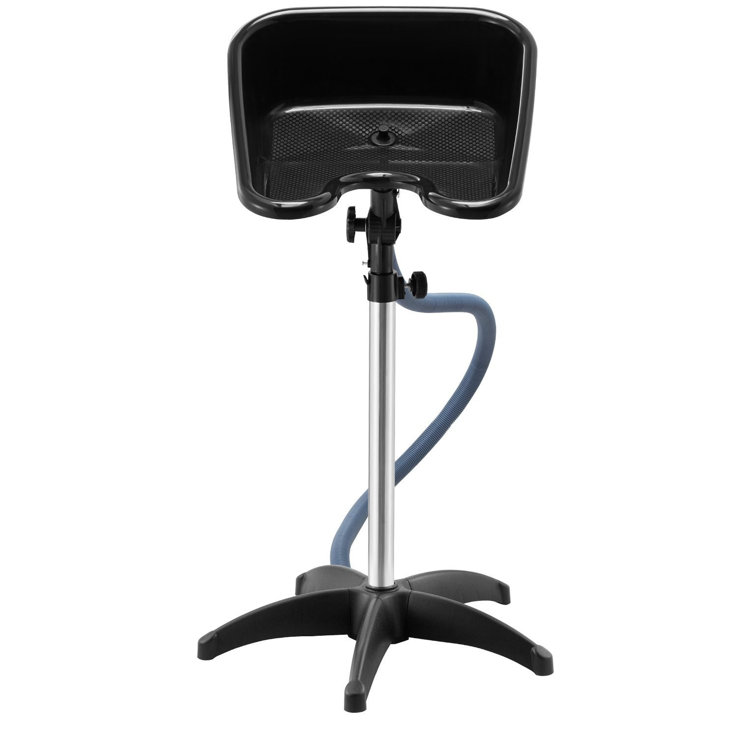 Image of Vevor Portable Shampoo Bowl, Shampoo Sink With Adjustable Height & Angle, Salon Hair Wash Sink With Drain Hose And Star-shaped Support Base For Barbershop Use