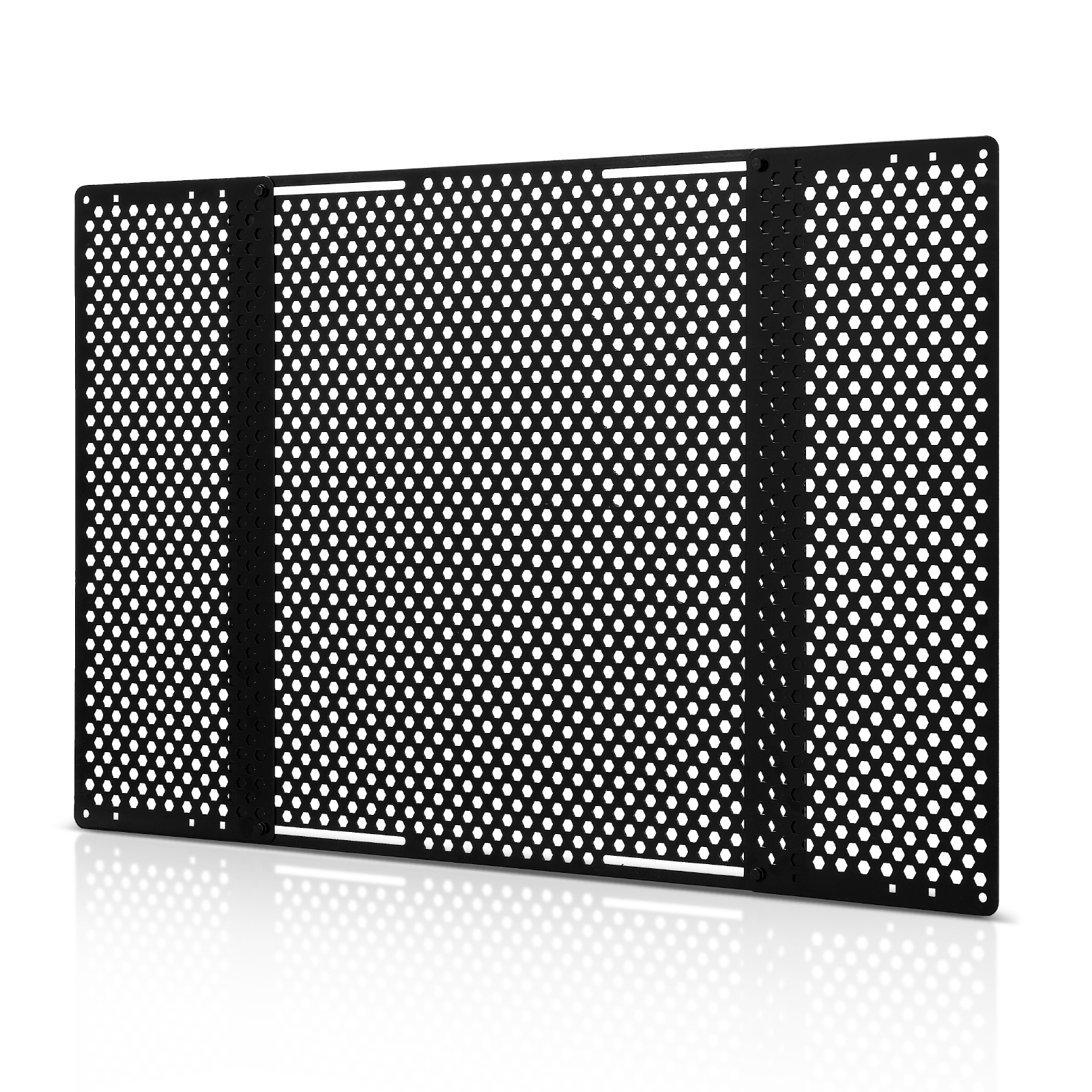 Image of Vevor Rv Screen Door Protector, Adjustable From 558.8 To 800 Mm, Adjustable Door Grille, , Reinforced Breathable Honeycomb Holes, Iron Rv Entry Protector For Pet Safety, Black