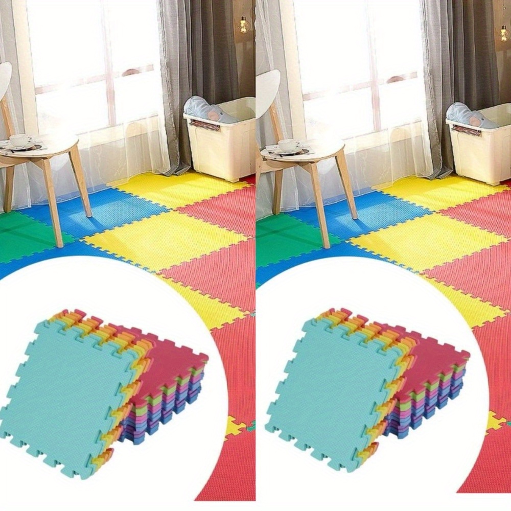 E-shop 20 PCS Schaumstoff-Spielmatte, Schaumstoffmatte für den Boden, Puzzle-Übungsmatte, mehrfarbiges Puzzle.