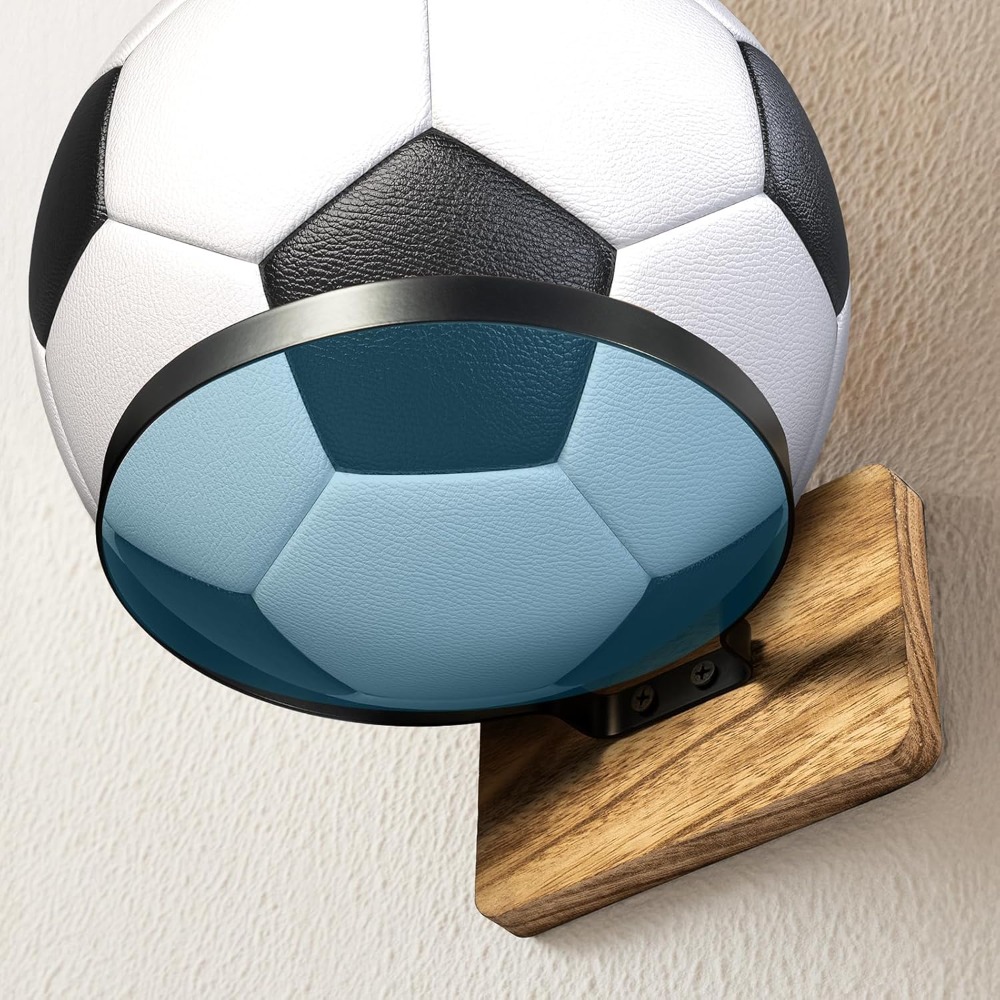 4Pcs Basketball Rack Ball Storage Holder Wall Mount Display