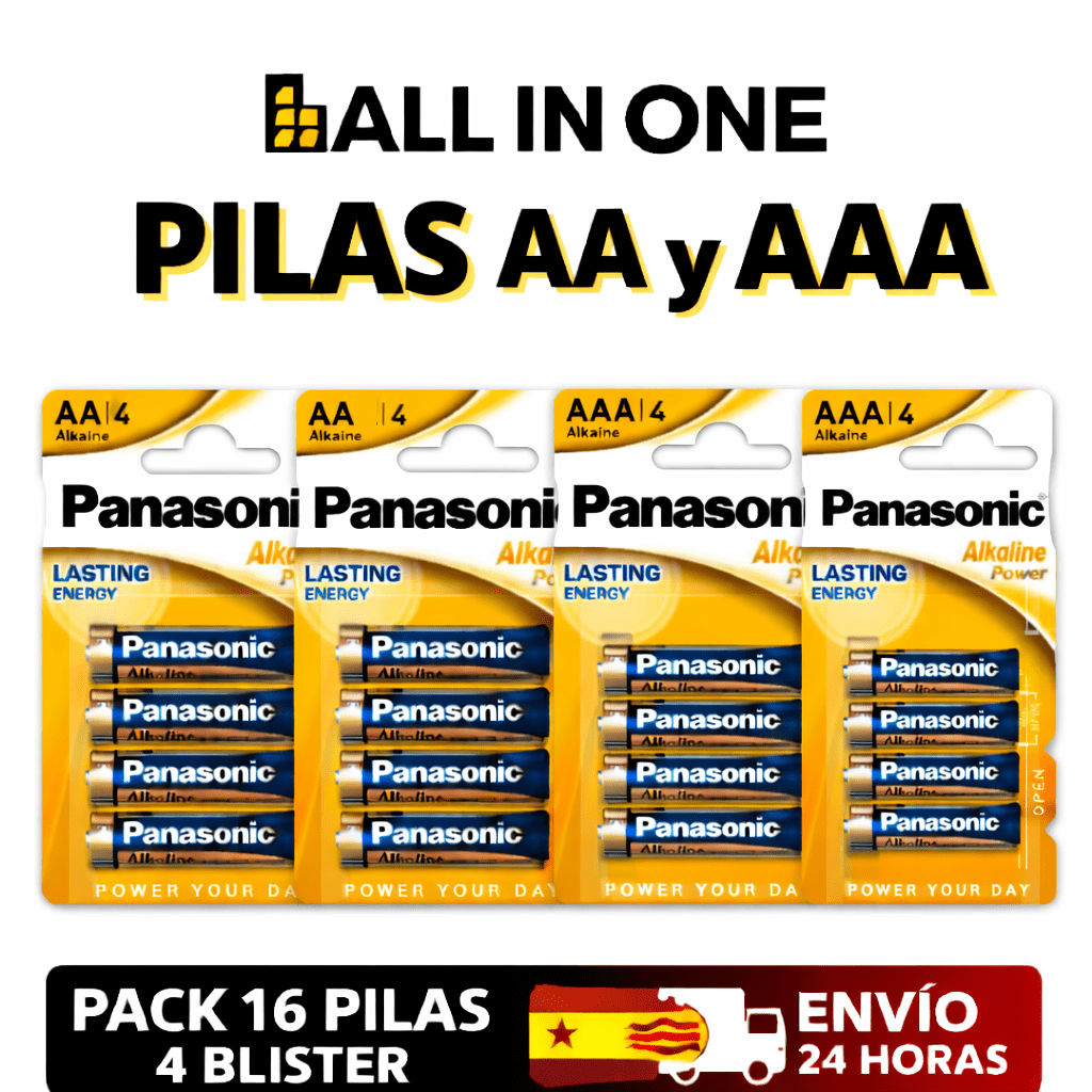 TEMU de 4 blister de pilas 2 de pilas AA y2 de pilas AAA porque la variación es necesaria, total 16 baterias nuevas, emblistadas de forma individual