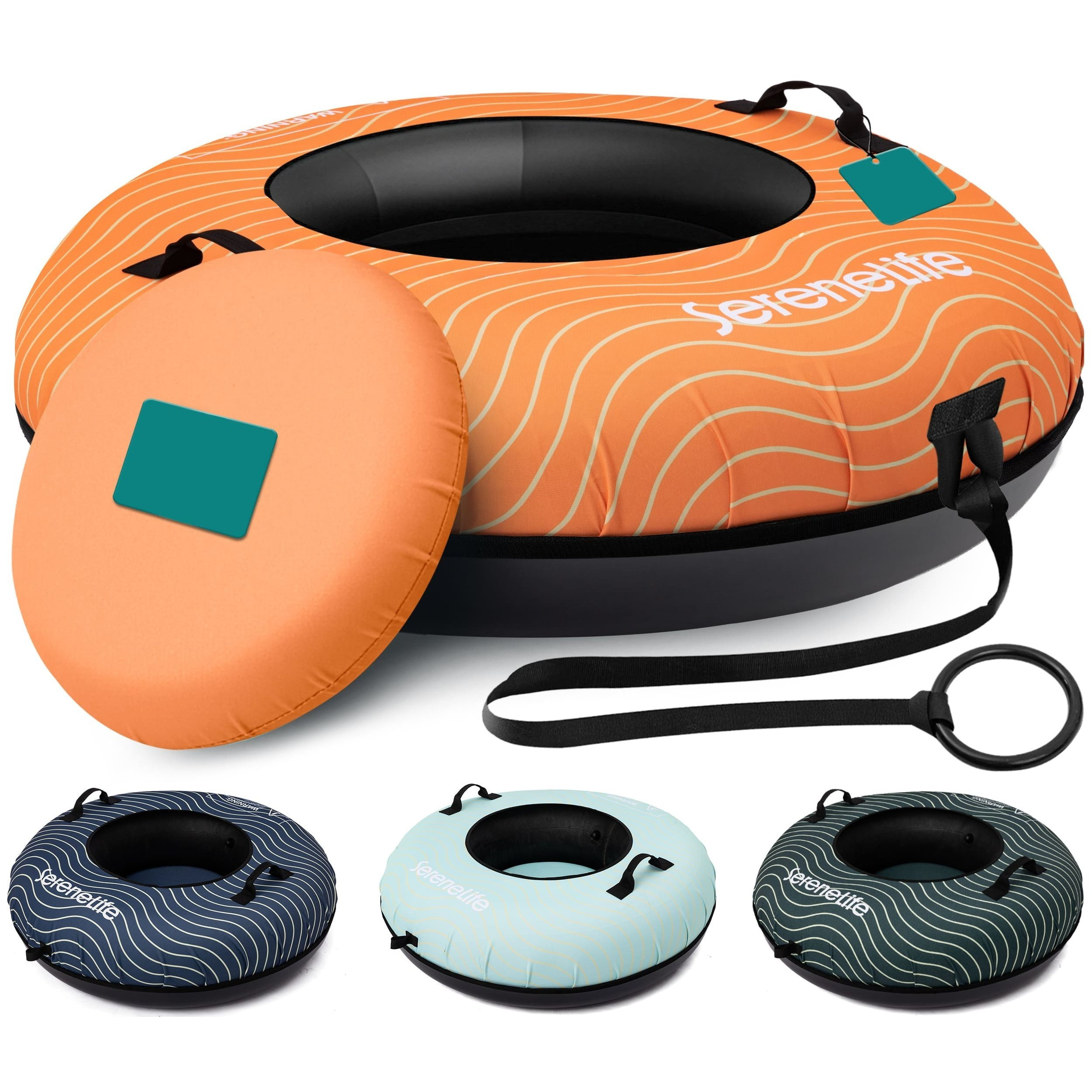 Image of Snow Tube 101/112/122 Cm – Inflatable Sled For Kids And Adults; With Hard Plastic Bottom, Pull Strap, And Snow Slider Design For Winter Fun In The Snow