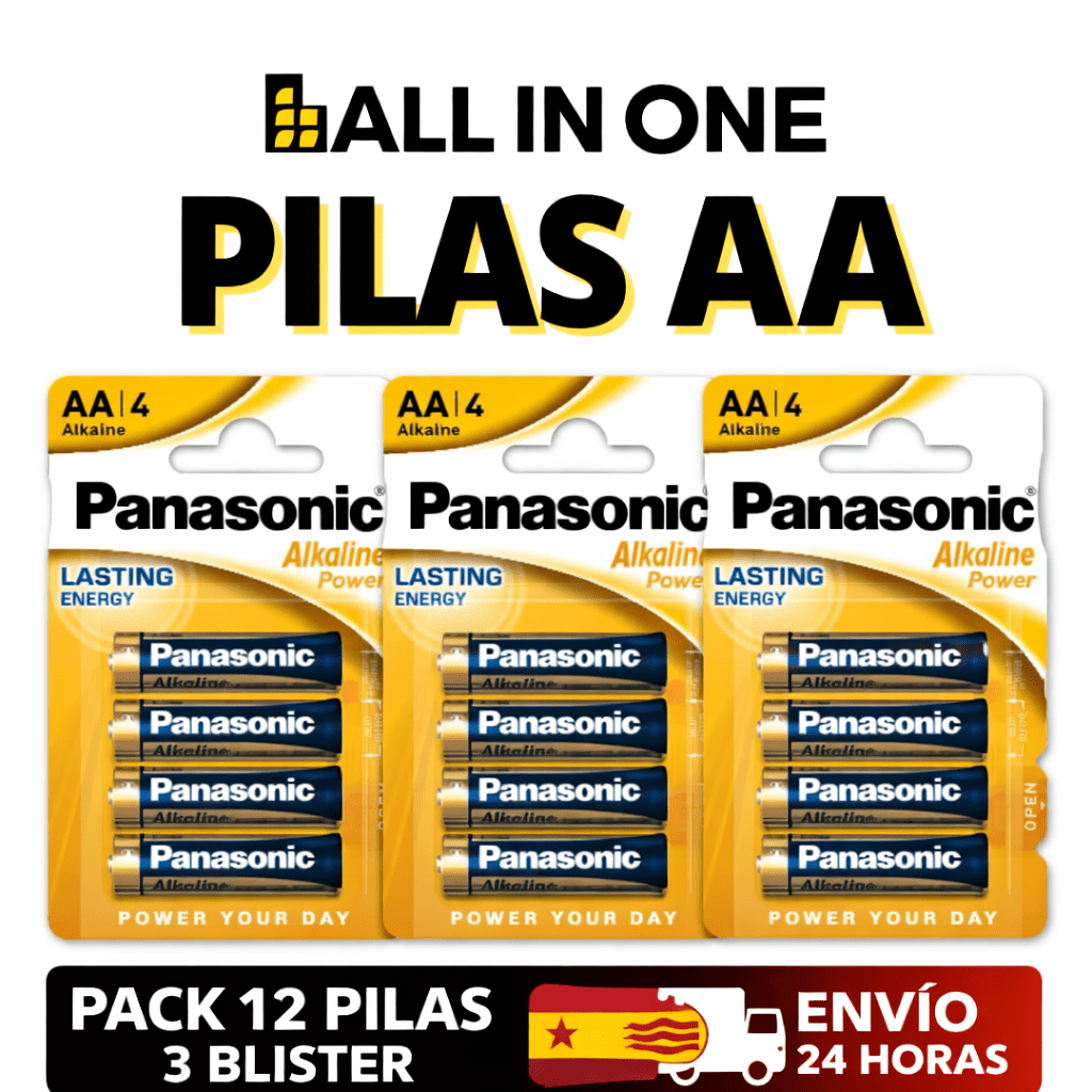 TEMU de 3 blister de pilas AA, baterias nuevas, emblistadas de forma individual para su conservación.
