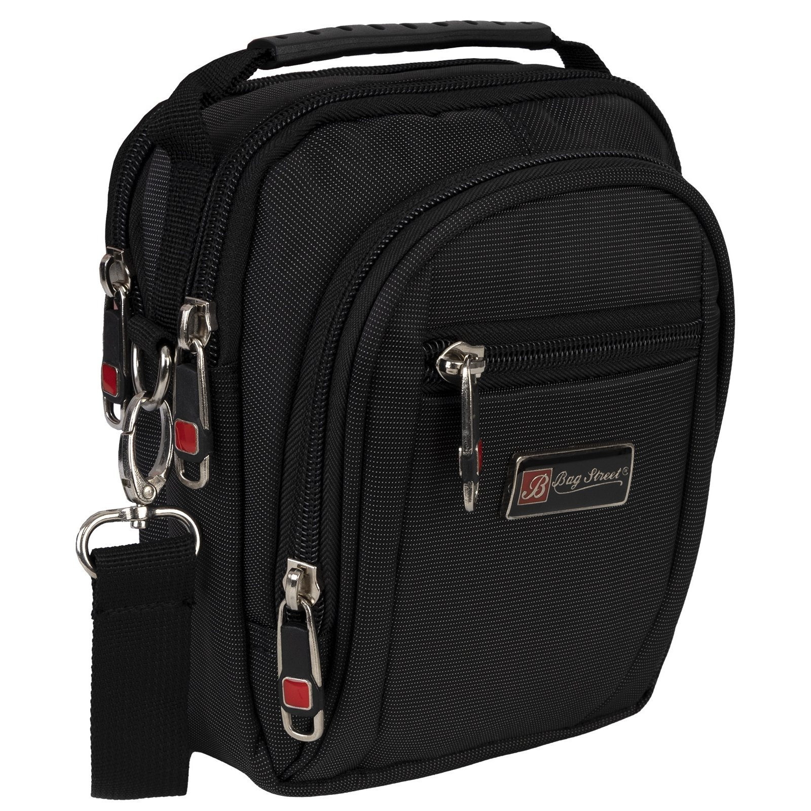 Small Men's Belt Bag Crossbody Shoulder Bag T0116 Black