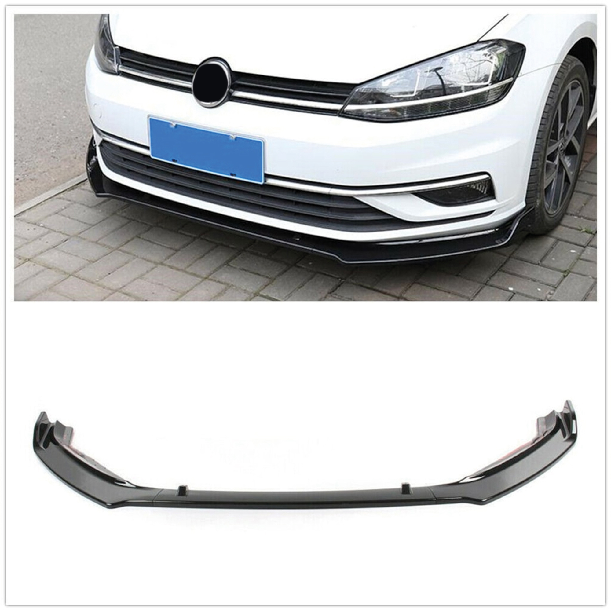 Front Bumper Lip Wrap For Vw Golf 7 2013-2019 3pcs All Car Adjustable Universal Car Tuning Body Part Body Kit