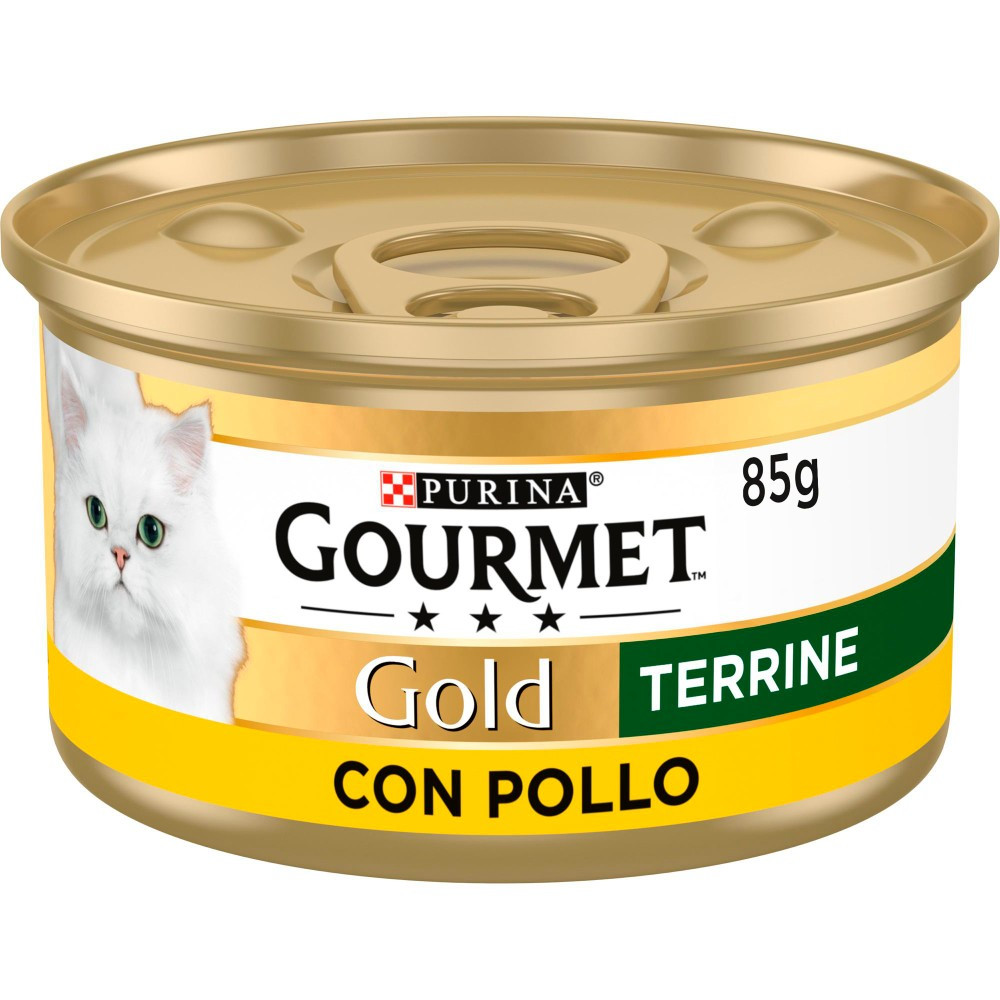TEMU GOURMET Gold , Comida Húmeda para Gato Adulto en Paté, Pack de 24 Latas de 85 g