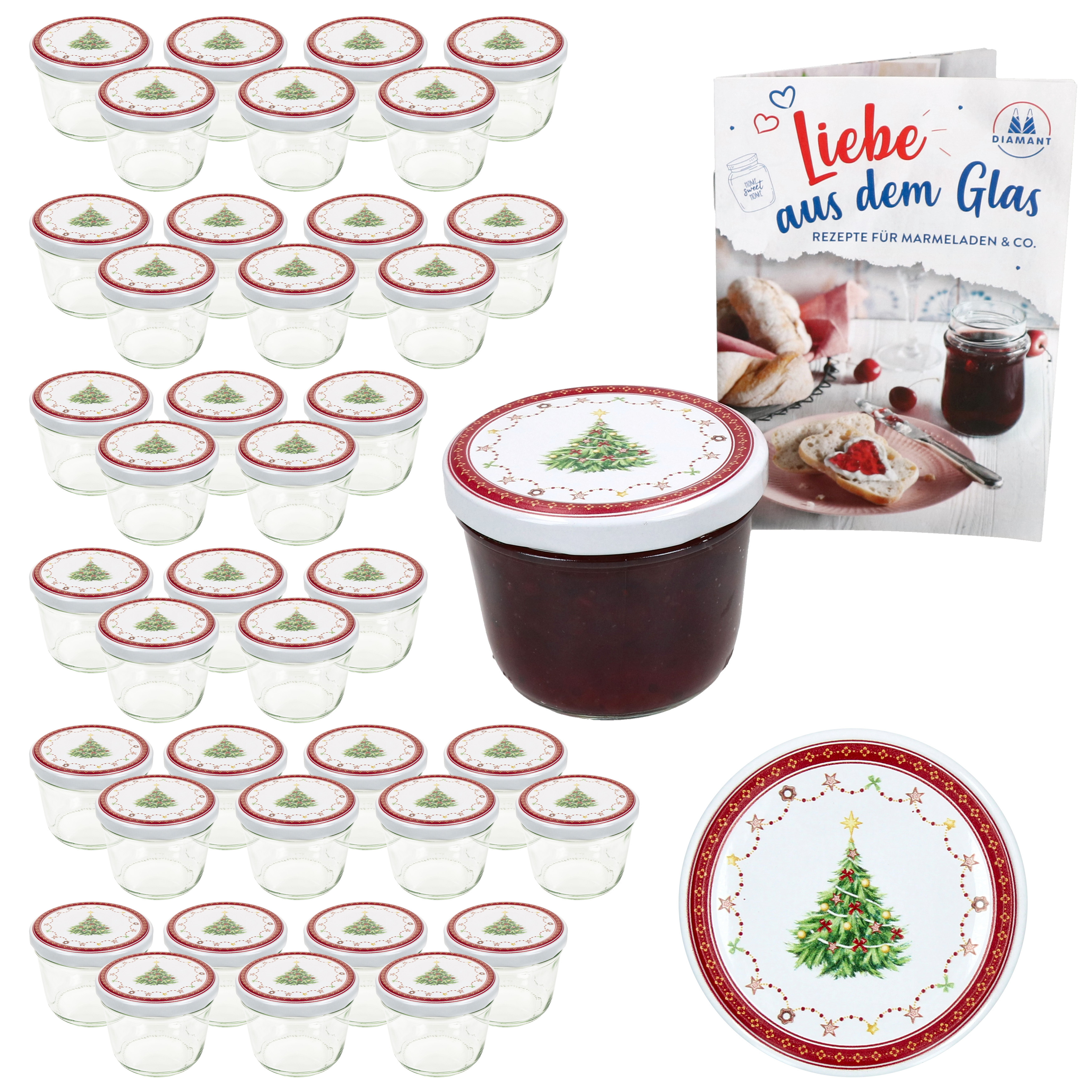 40pcs Set Of Tumblers 230ml Canning Jar + To-lid 82 + Booklet