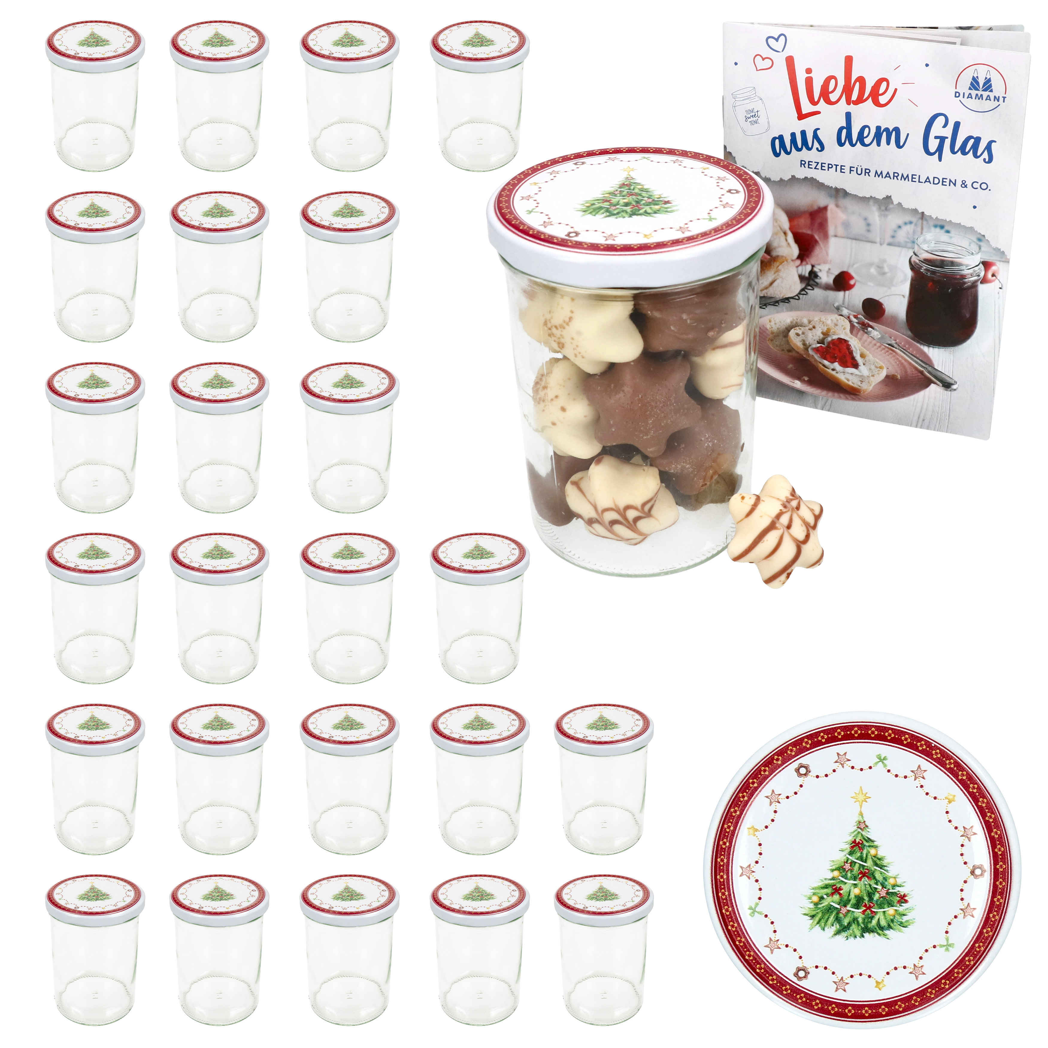 Image of 25pcs Set Of Tumbling Glasses 435ml Preserving Jar + To-lid 82 + Folder