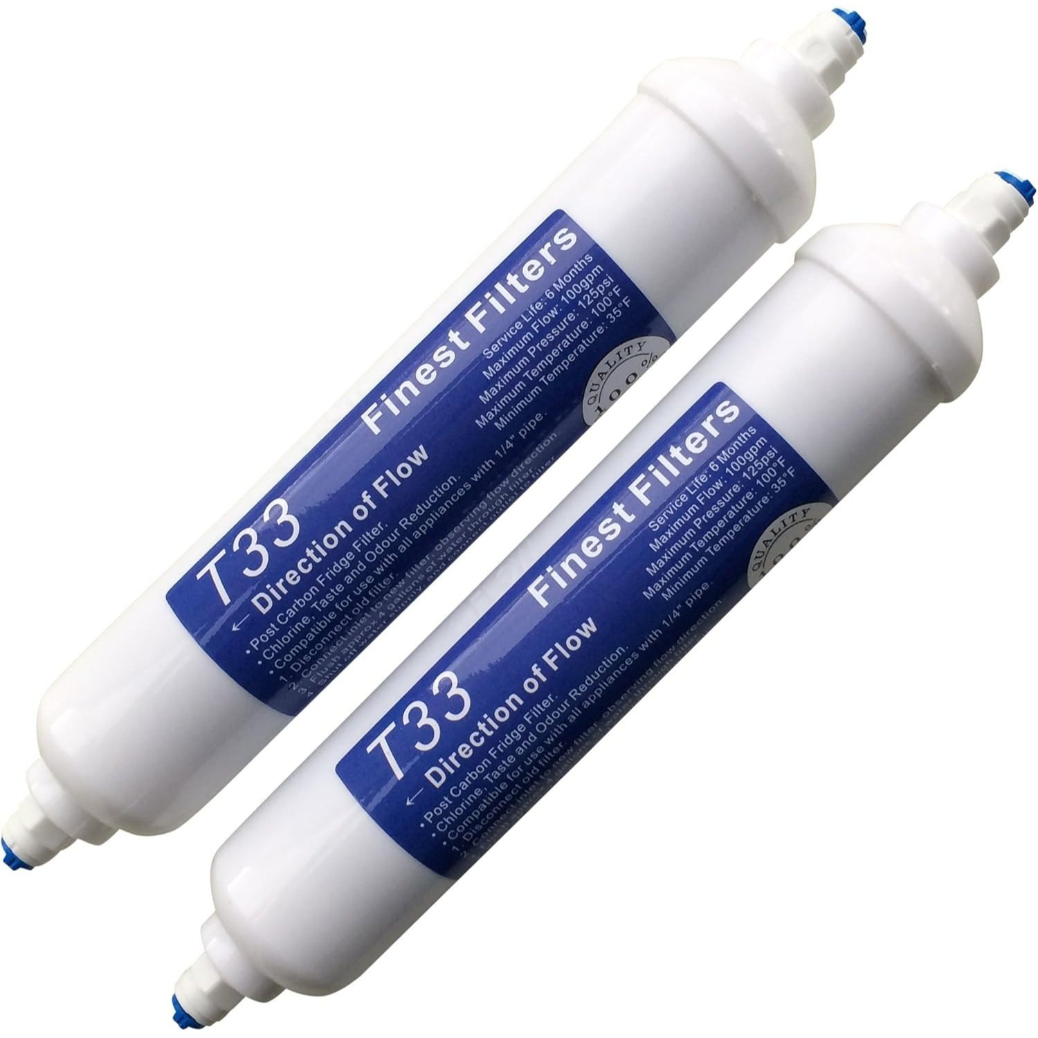 TEMU -filters In Line T33 Fridge Water Filters (2pcs) Carbon