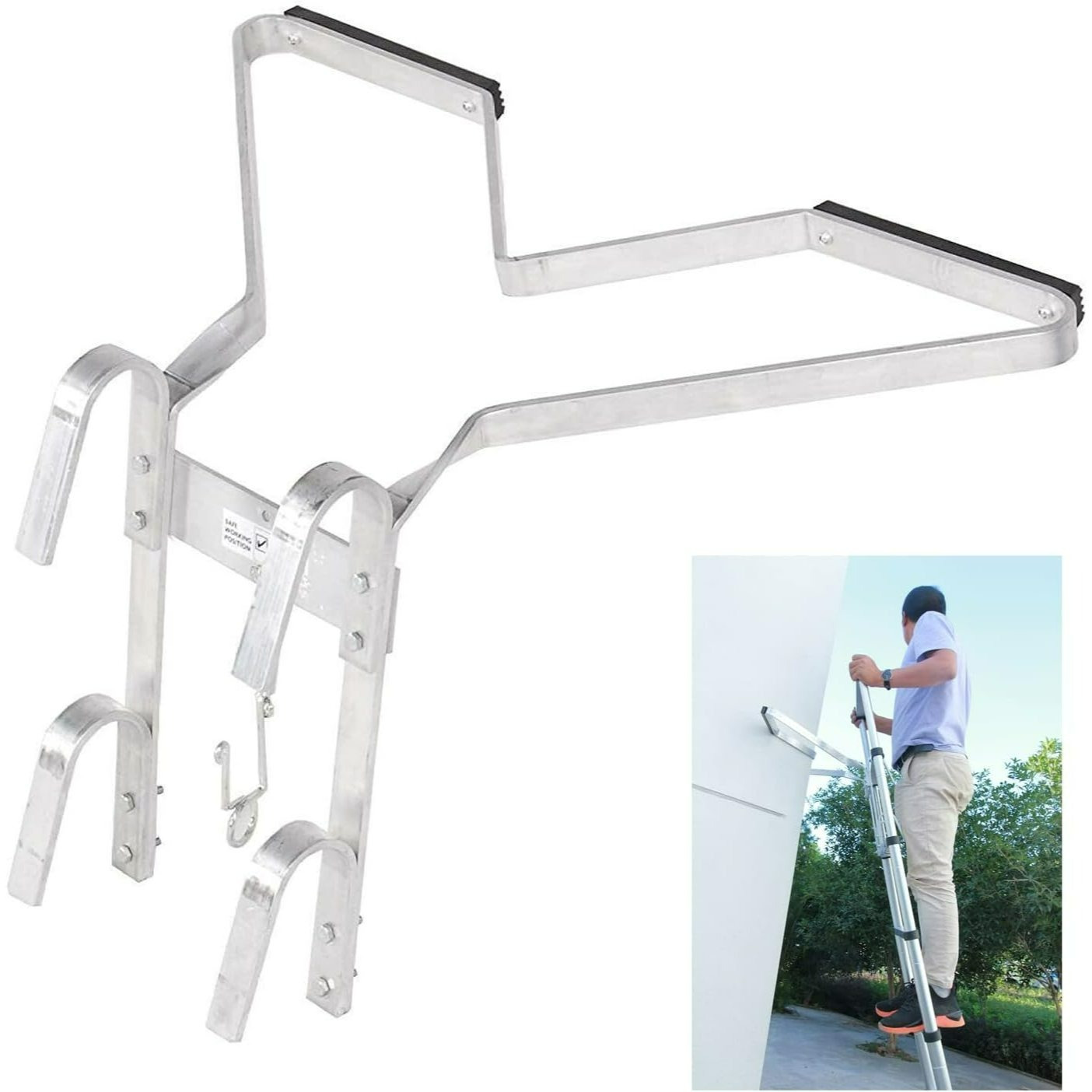 TEMU Heavy Duty 'v' Type Ladder Stand Off, Roof Ladder Straight Ladder Combination Ladder Ladder Standoff Ladder Accessory Kit, Fits Universal Ladder